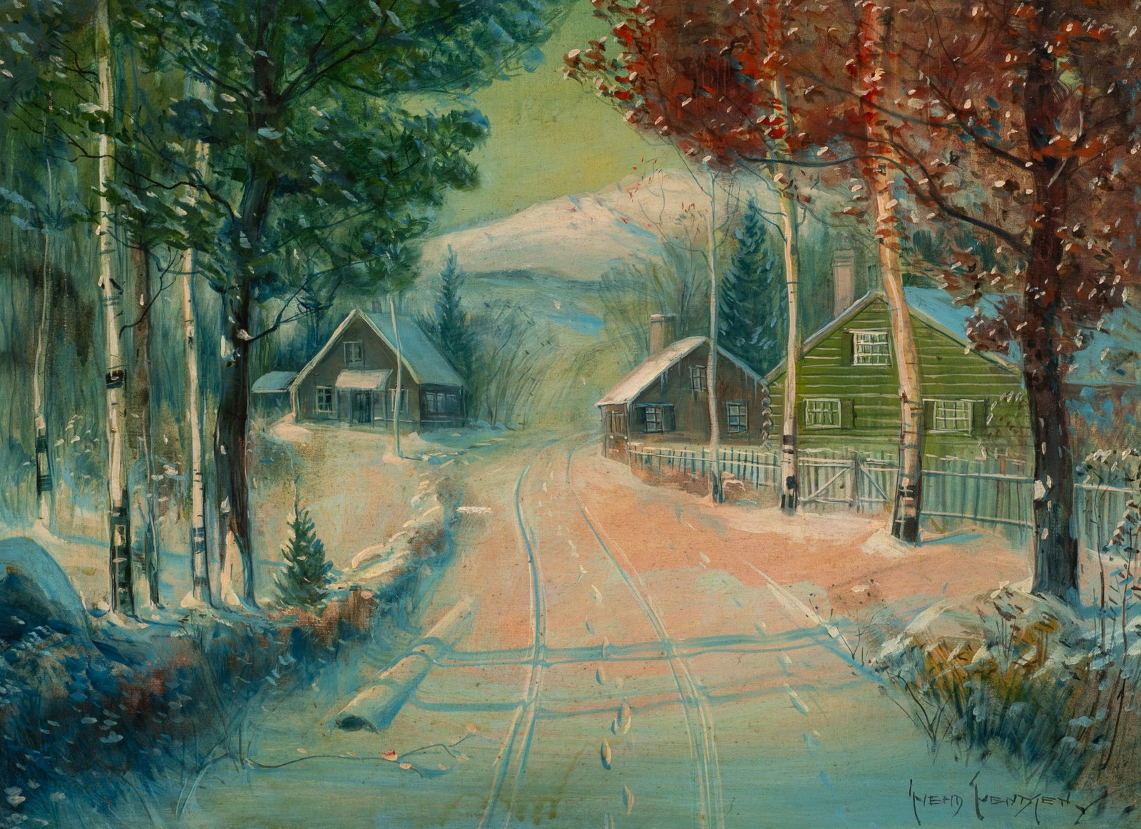 Winter Mountain Village, Svend Svendsen. (1 of 5)