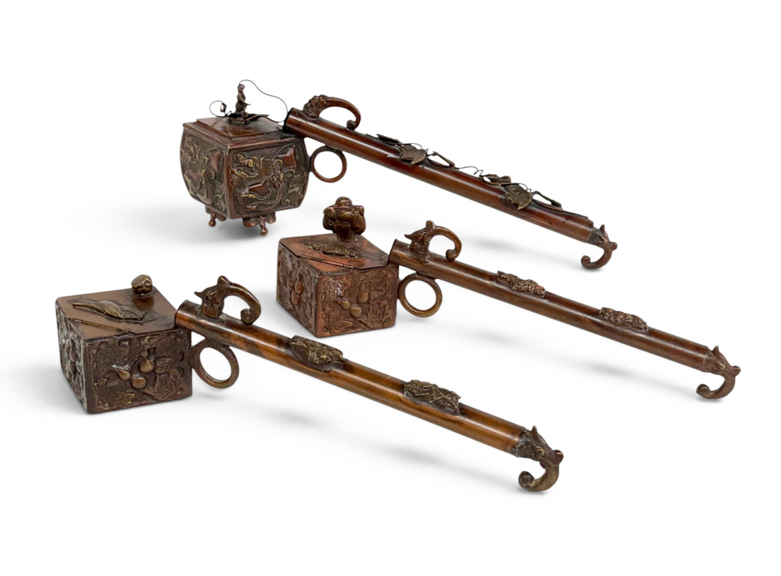 3 Yatate Japanese Writing Brush Holders w/ Wells. (1 of 17)