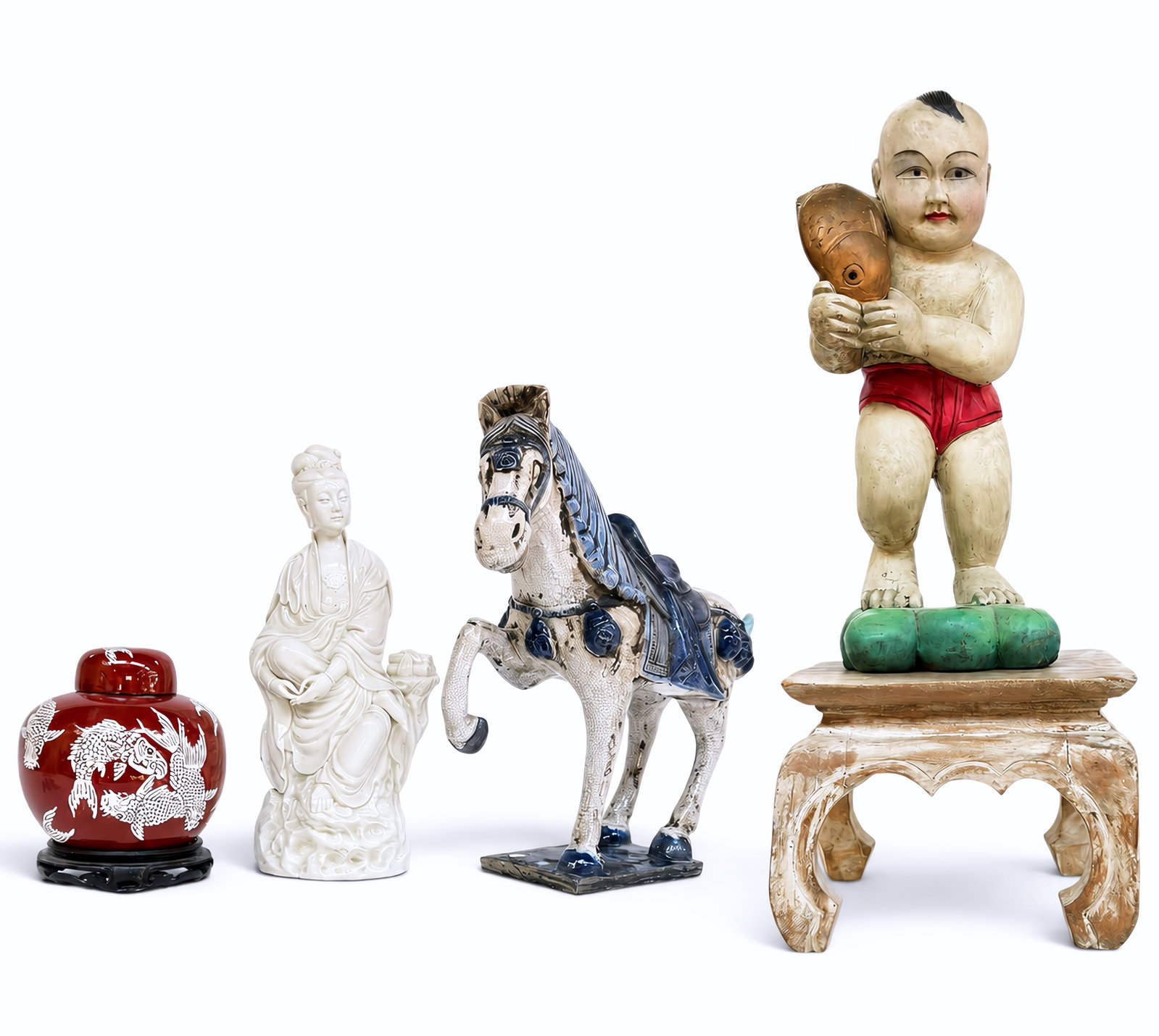 Lot: 4 Pcs.: Asian 20th Century Items. (1 of 10)