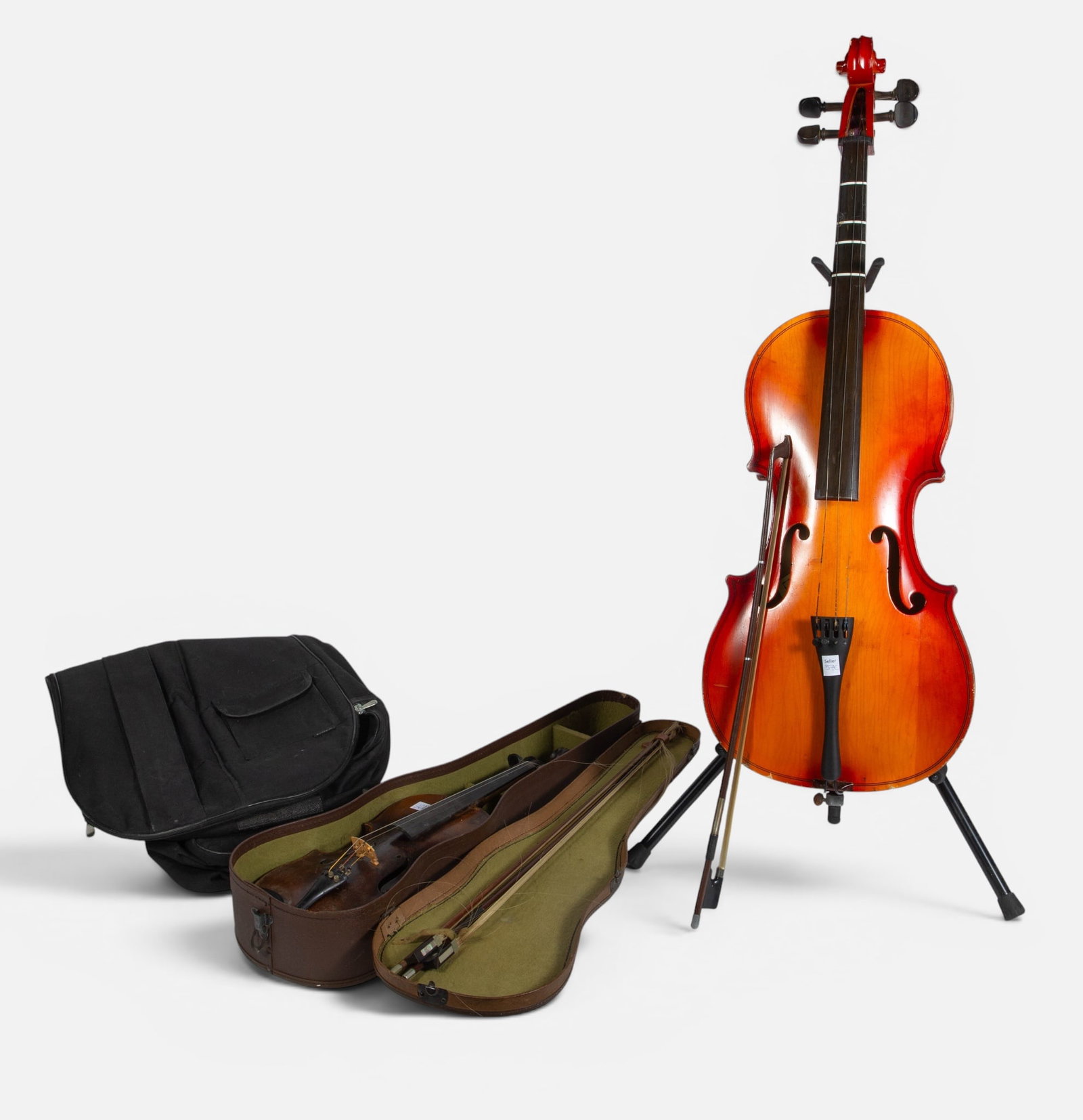 Lot: Violin w/ Case, Engelhardt Child's Cello. (1 of 7)