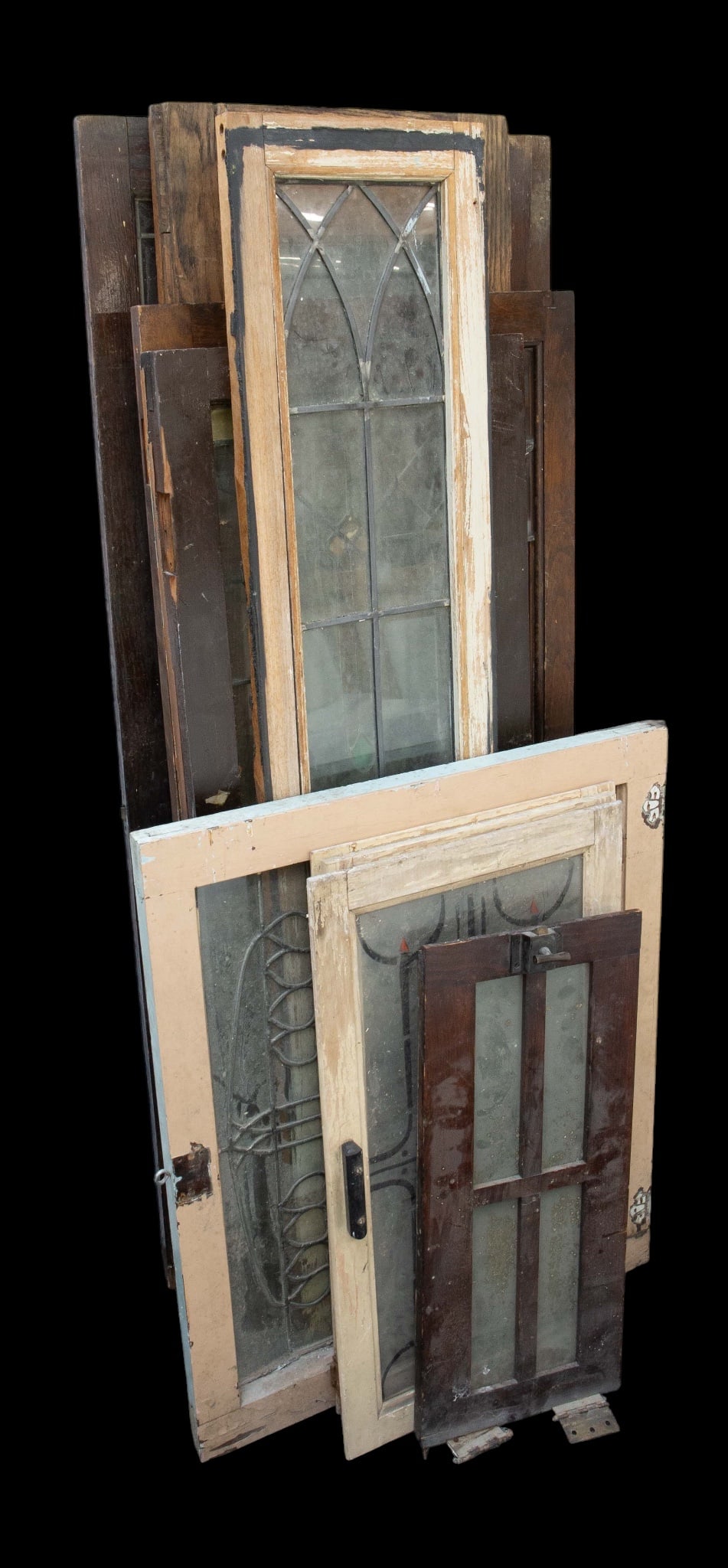 9 Leaded Windows & Cabinet Doors- Prairie, Transom (1 of 8)