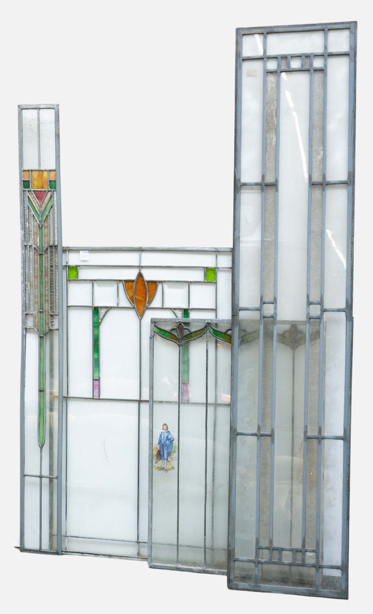 Lot 4 Prarie Style Window Panels inc. Transfers. (1 of 4)