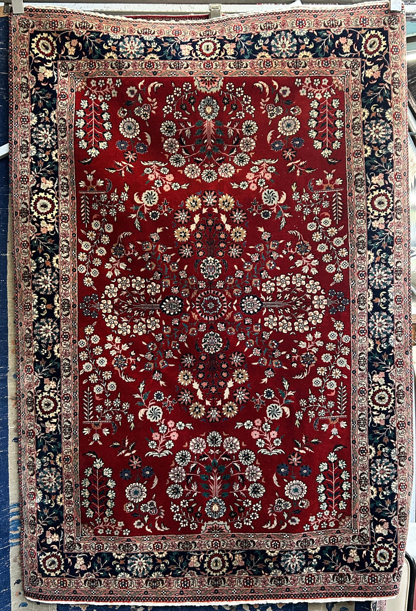Appx. 4' x 6' Red Persian Keshan Rug. (1 of 3)