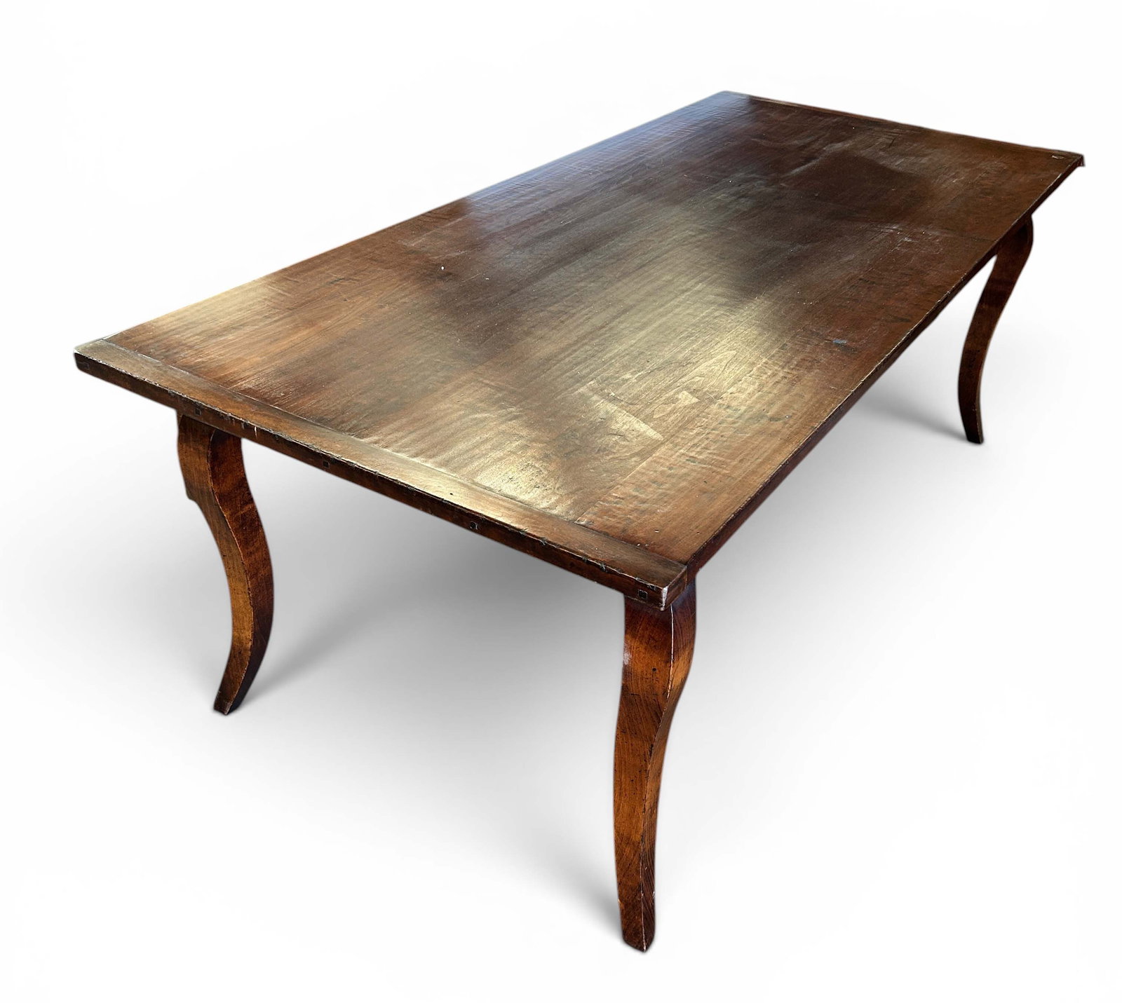 Dark Wood 8-Person Harvest or Dining Table. (1 of 3)
