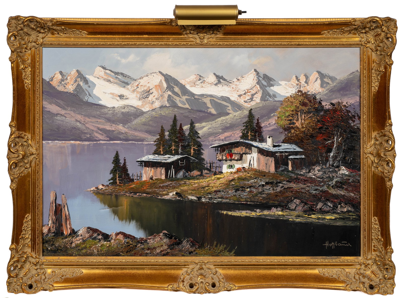 Impasto Mountainscape Sgd. Hoffbauer. - 2