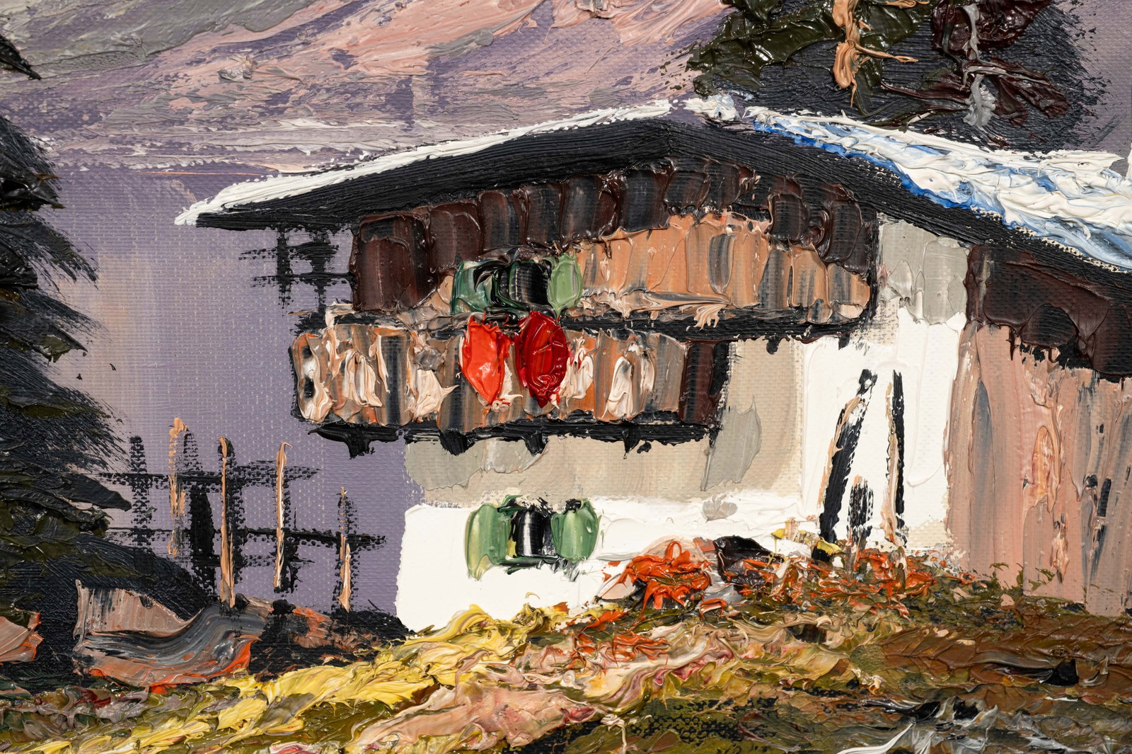 Impasto Mountainscape Sgd. Hoffbauer. - 3