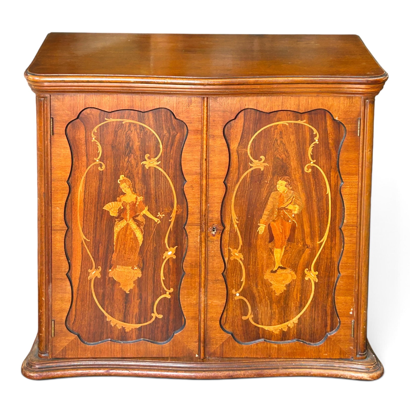 Antique Cabinet with Figural Marquetry. (1 of 14)