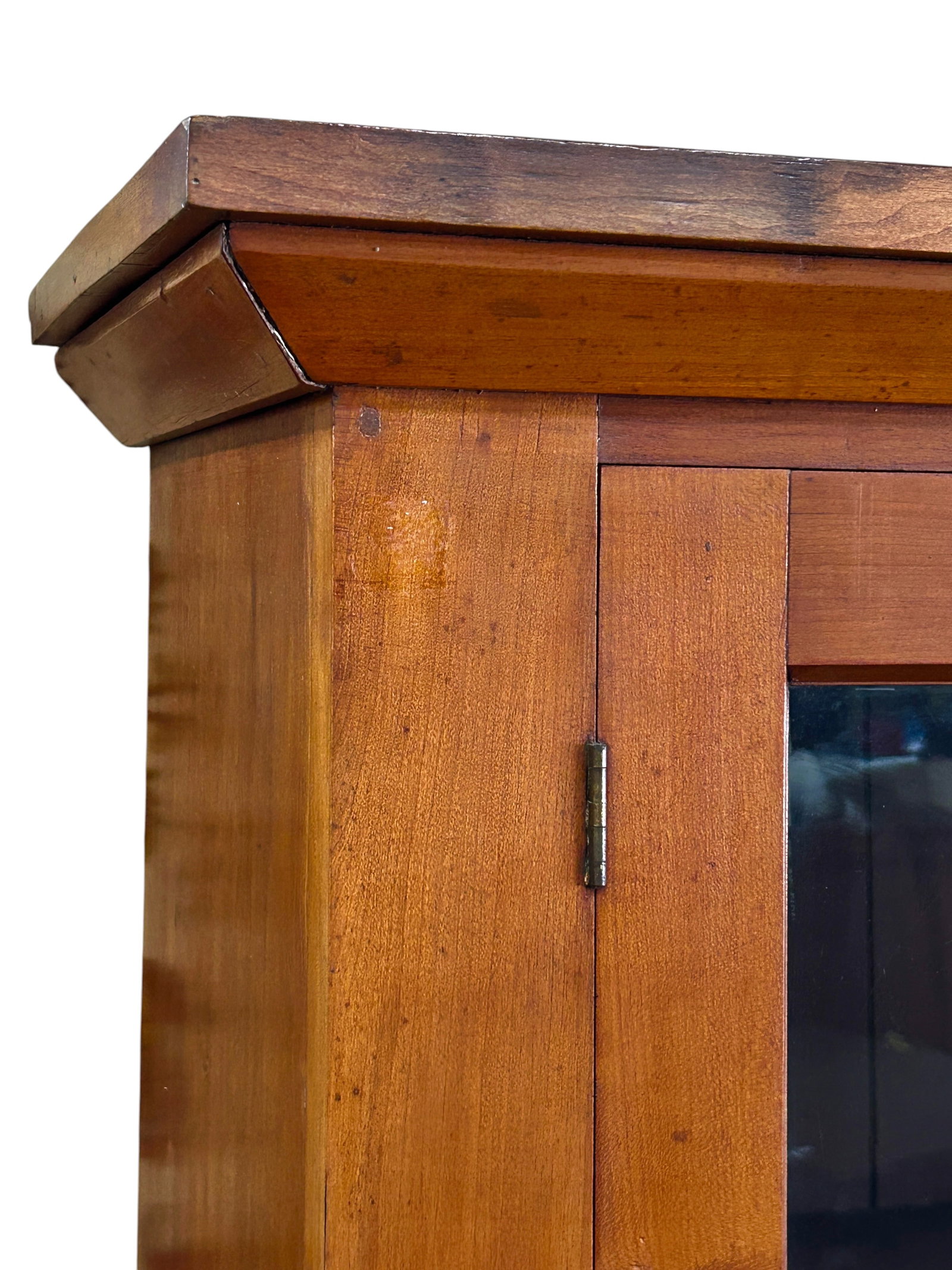 Rustic Step Back Cabinet with Pie Safe. - 8