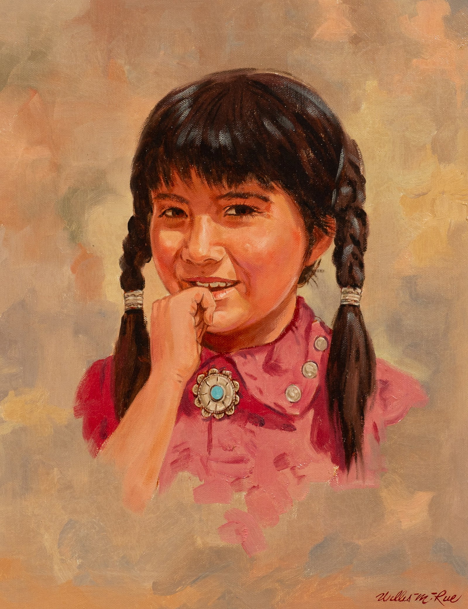 Portrait of Native American Girl, Willis M. Rue. (1 of 5)