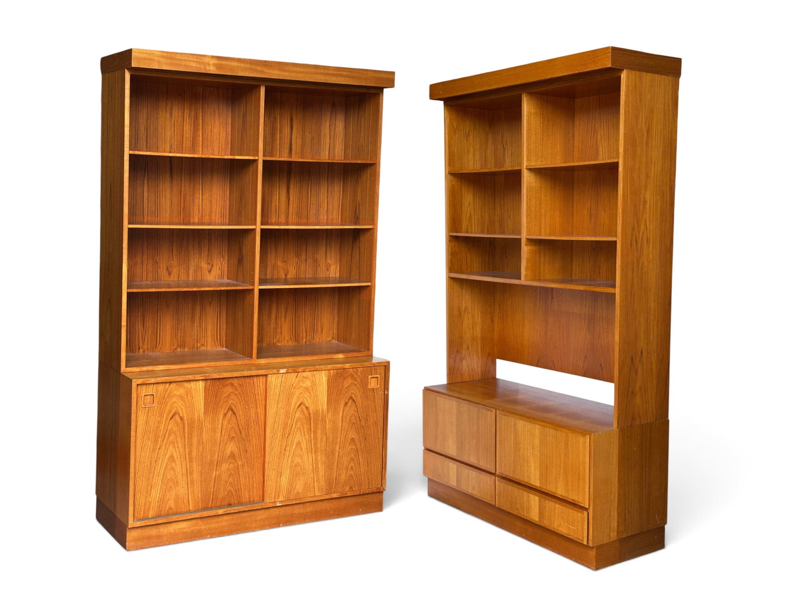2 Pc. Teak Wood Danish Modern Entertainment Center (1 of 20)