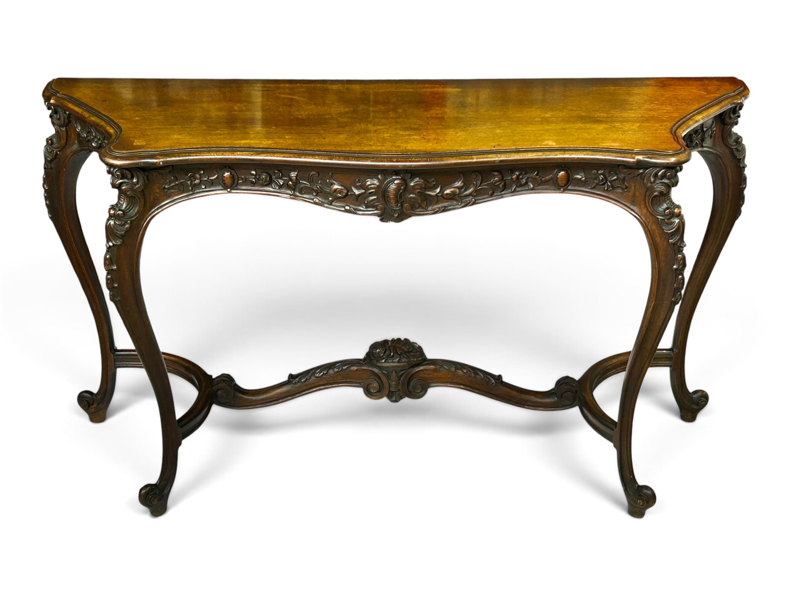 French Carved Hall Table or Console Table. - 4