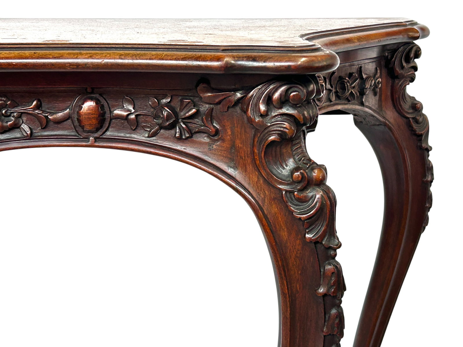 French Carved Hall Table or Console Table. - 6
