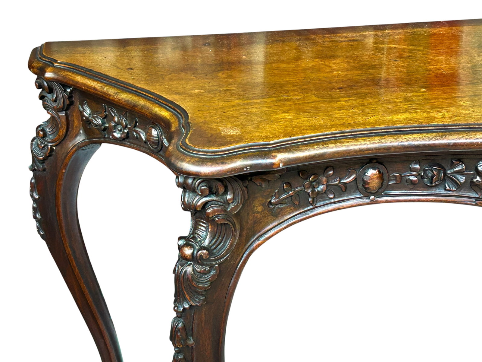 French Carved Hall Table or Console Table. - 8