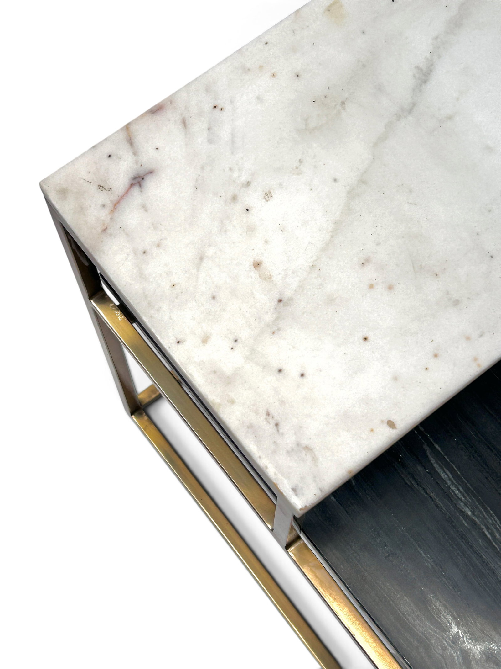 CB2 Marble Step Table or Side Table. - 4