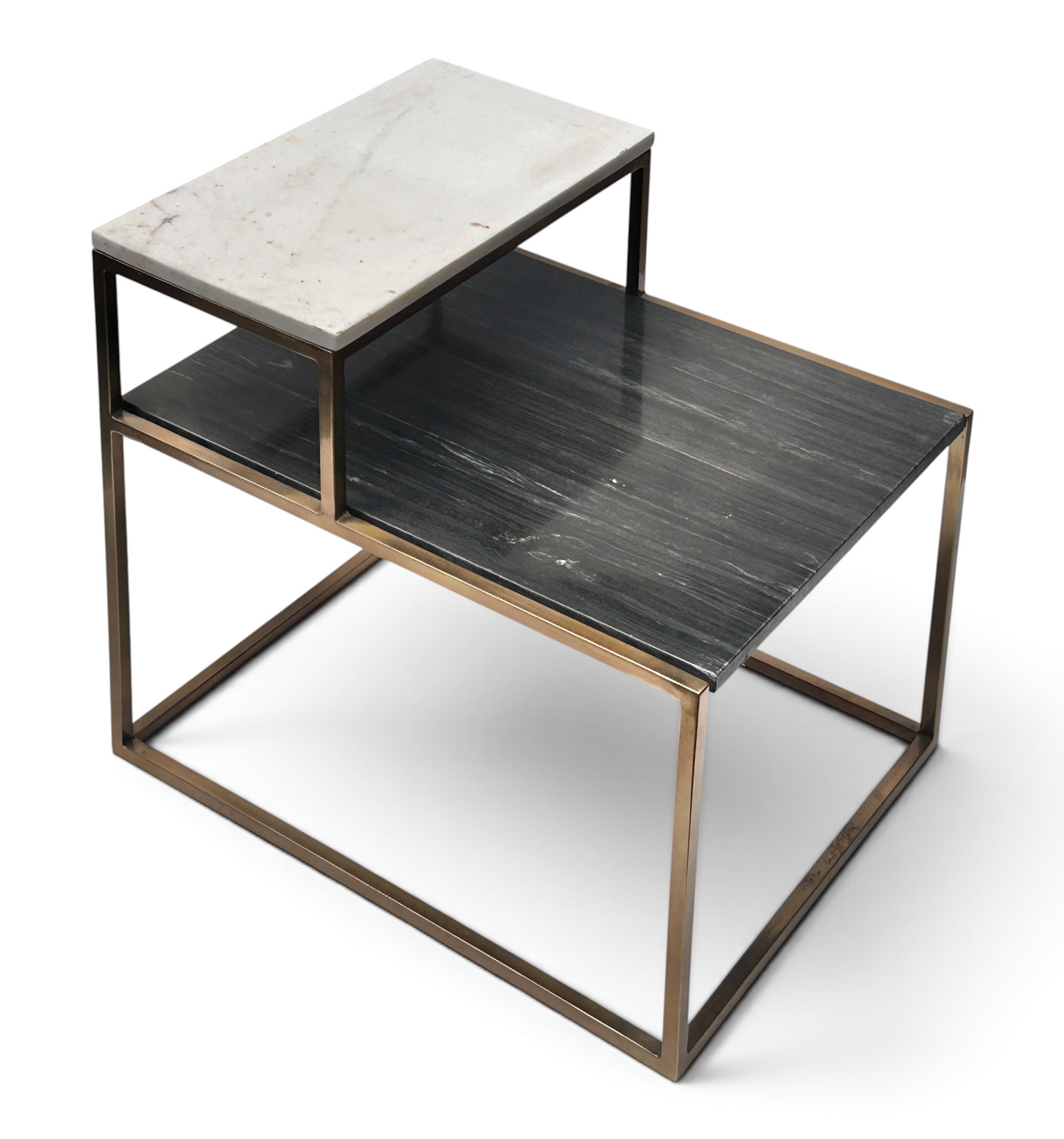 CB2 Marble Step Table or Side Table. - 7