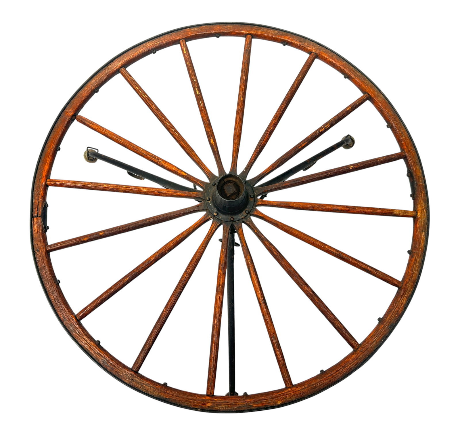 Rustic Wagon Wheel Coffee Table. - 2