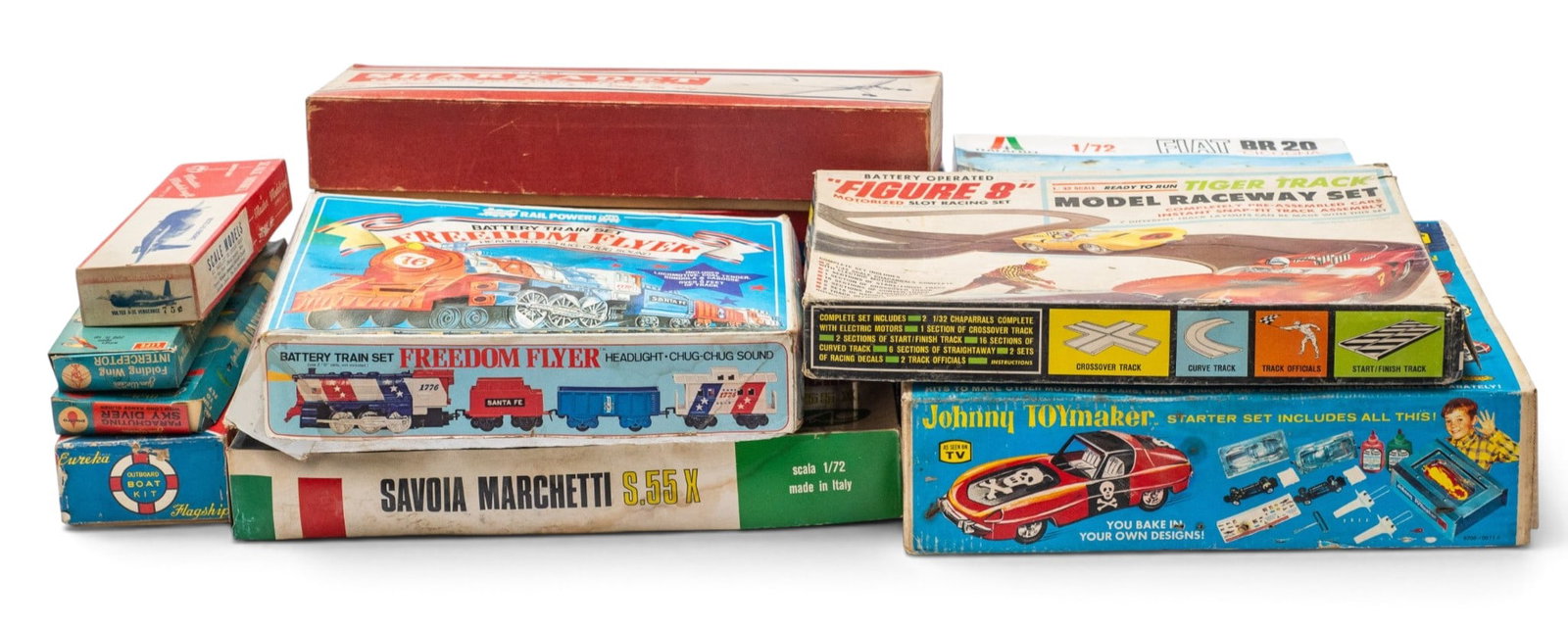 Lot of Vintage Model Aircraft, Boat, and Car Kits. (1 of 5)