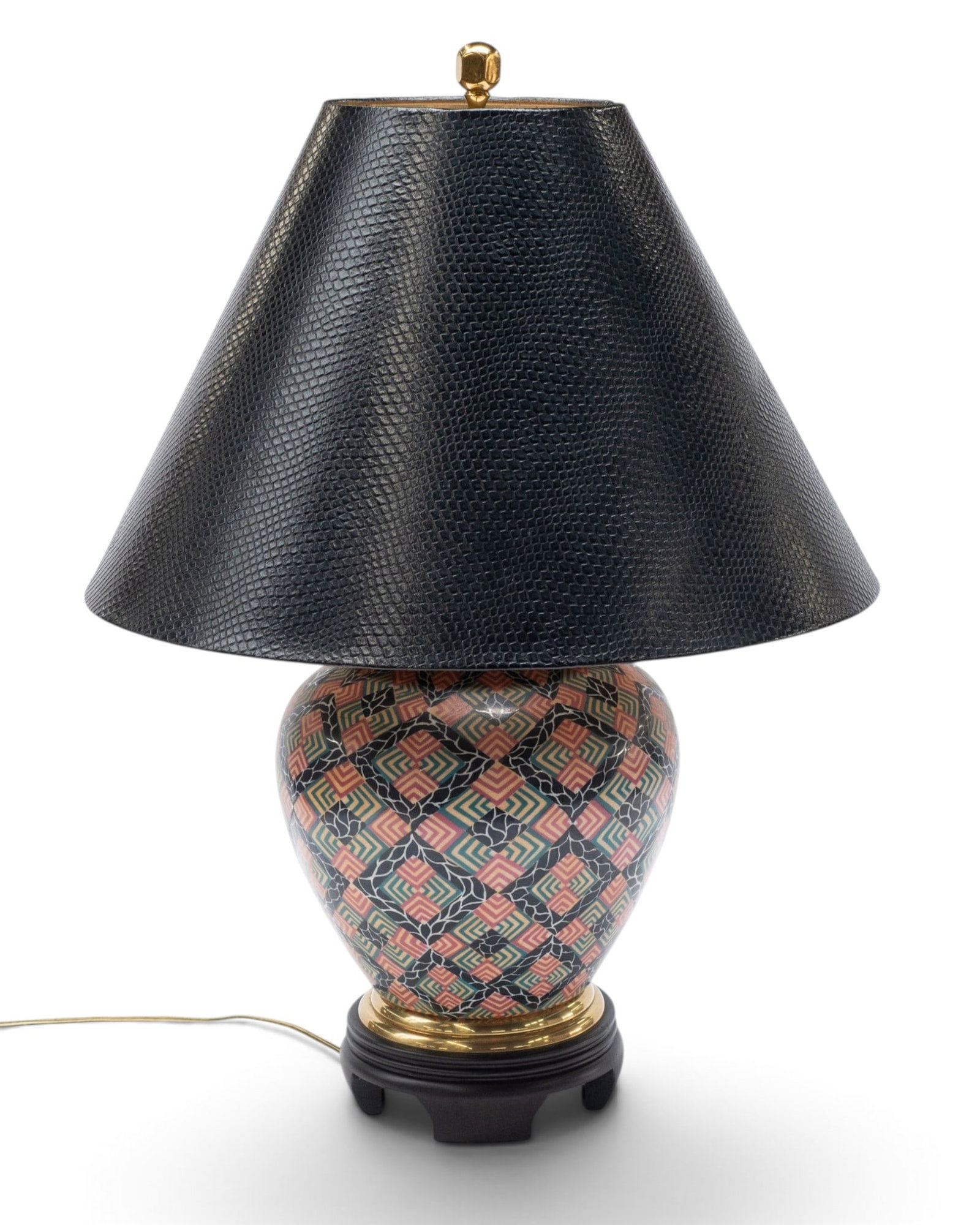 Frederick Cooper Ceramic Geometric Table Lamp.