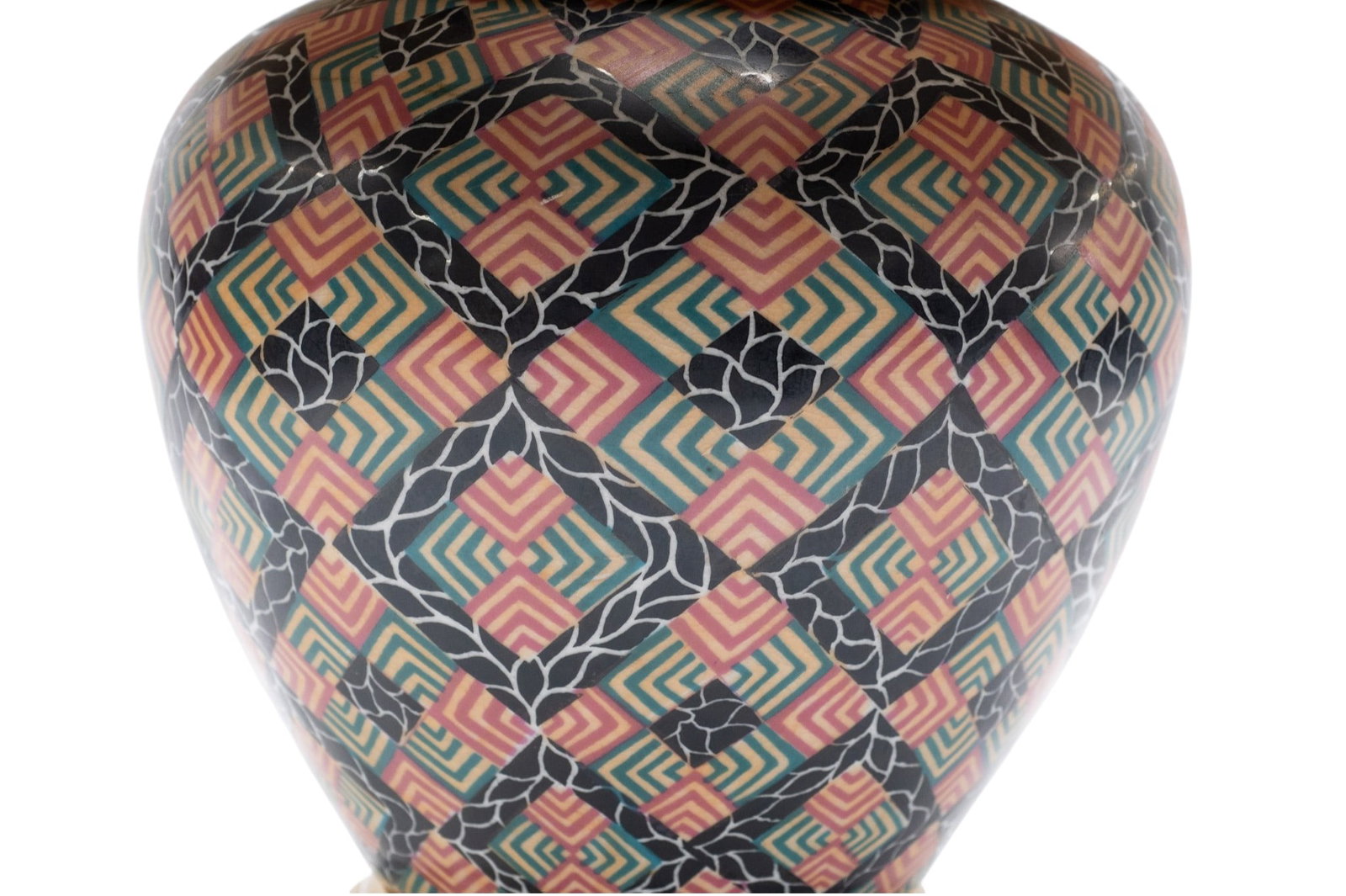 Frederick Cooper Ceramic Geometric Table Lamp. - 2