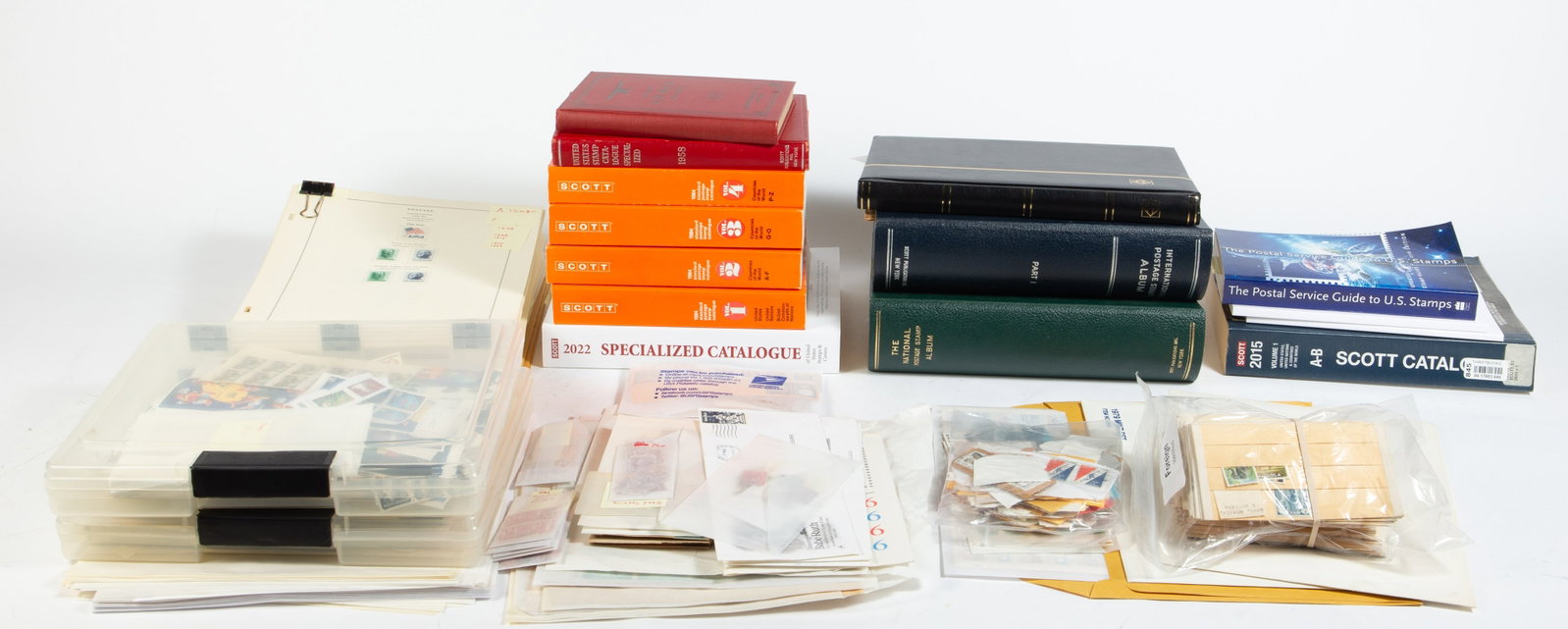 Collection of Postage Stamps, Albums, Catalogs. (1 of 12)