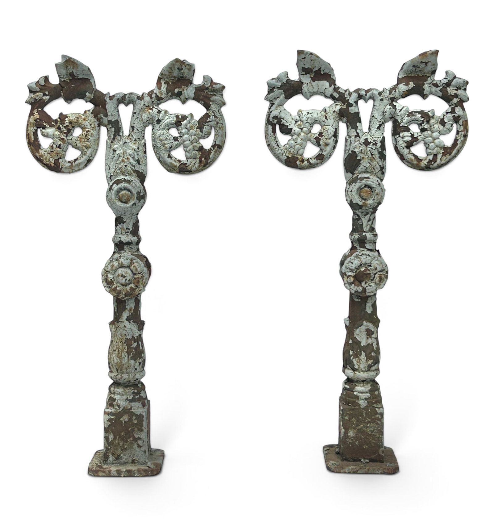 Lot Architectural Salvage Items, Iron Post Bracket - 11