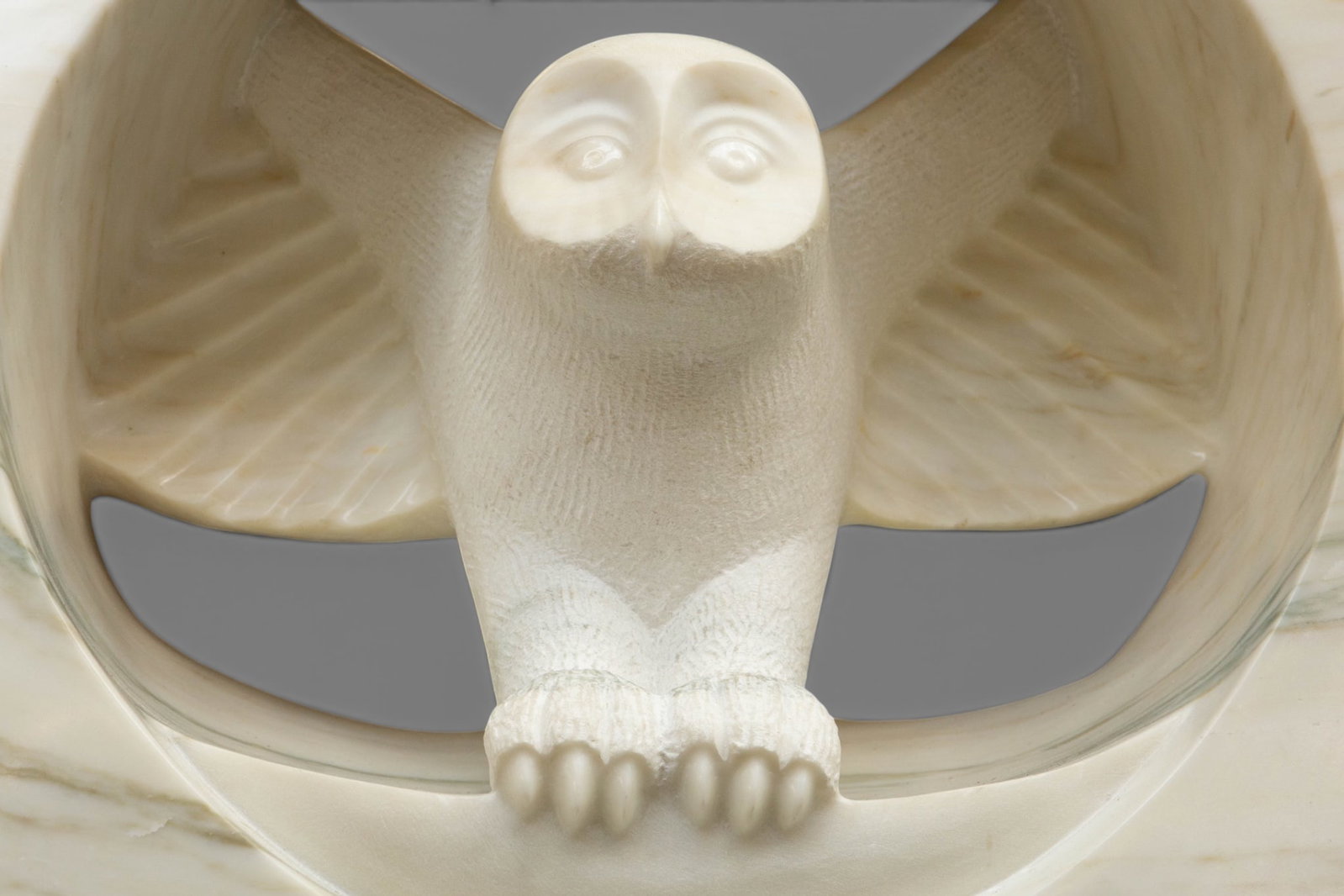 Michel Beauvais Marble Mohawk Indian w/ Owl. - 3
