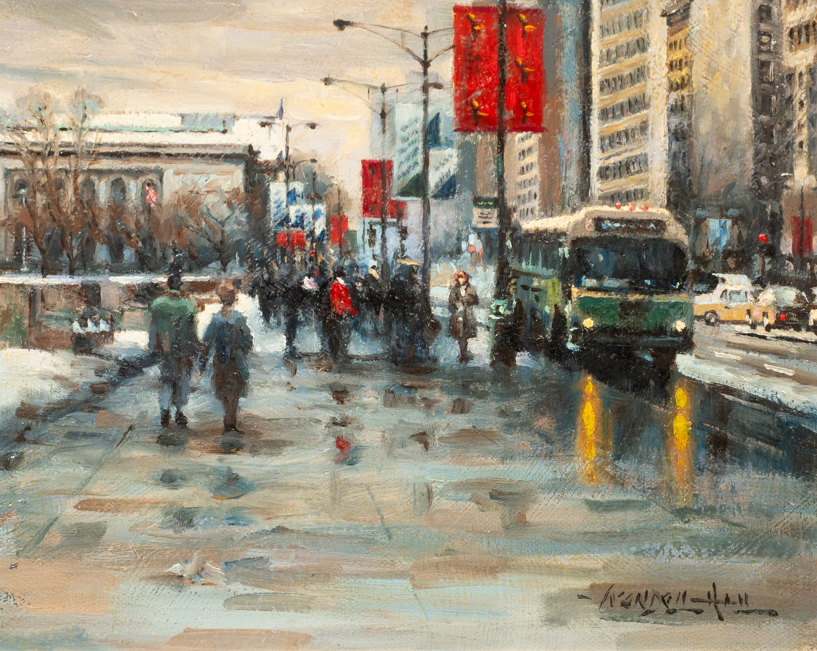 Impressionist Street Scene by Wendell Hall. (1 of 5)