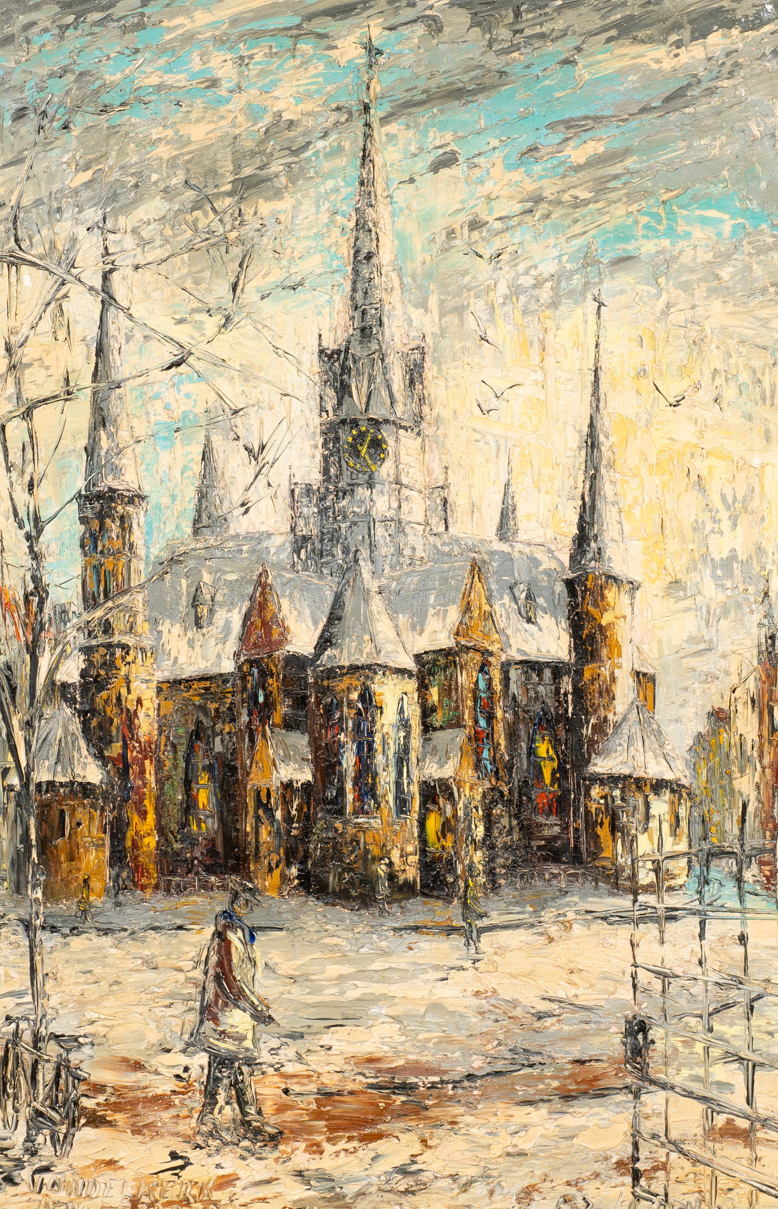 Mid-Century Painting of Vondelkerk, H. de Haas. (1 of 6)