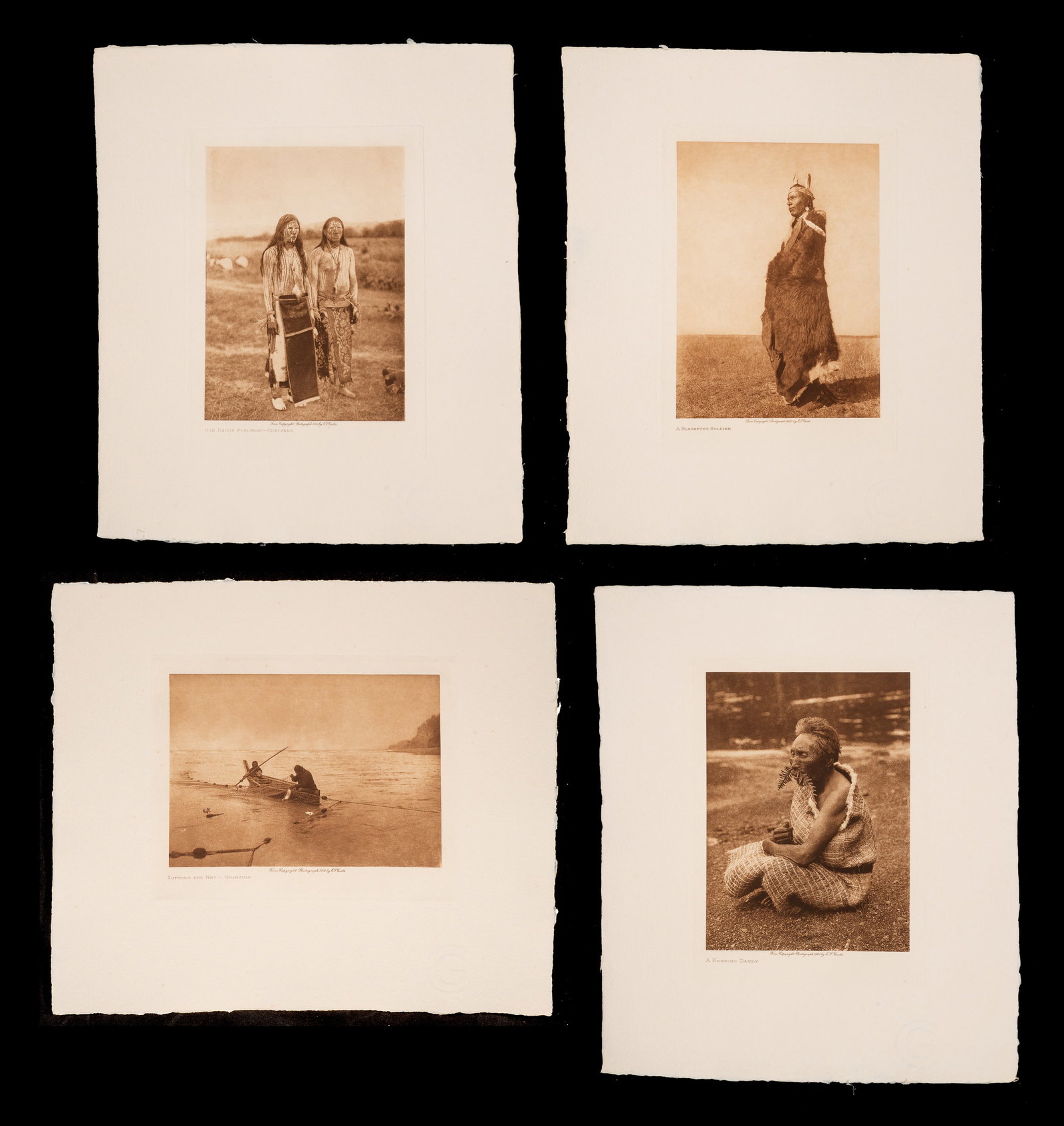 Lot of Four Edward Curtis Restrike Photogravures. (1 of 18)