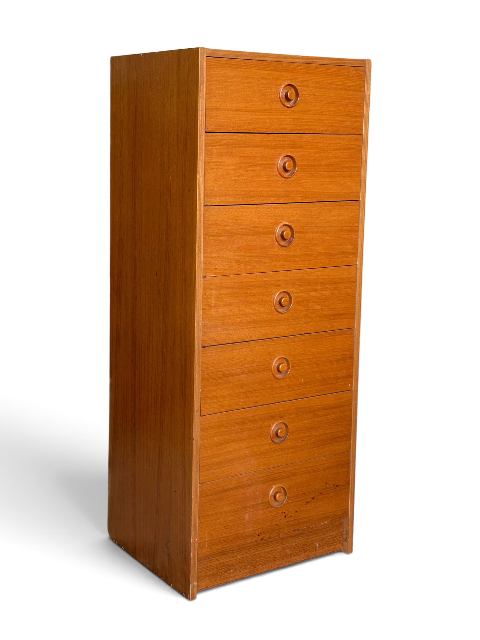 Danish Modern Teak Tall & Narrow 7-Drawer Chest. (1 of 8)