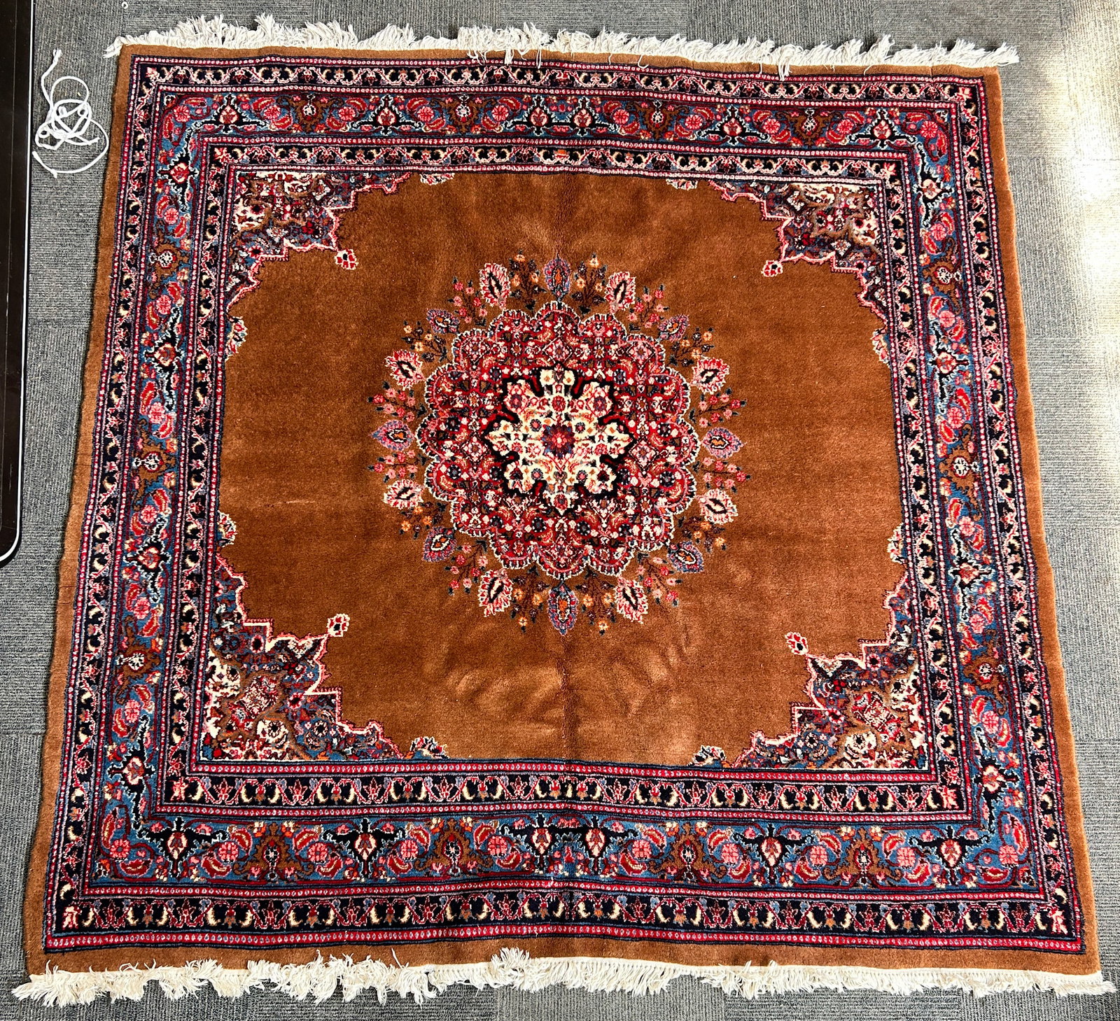 6' 11" x 6' 11" Persian Square Tabriz Rug. (1 of 4)