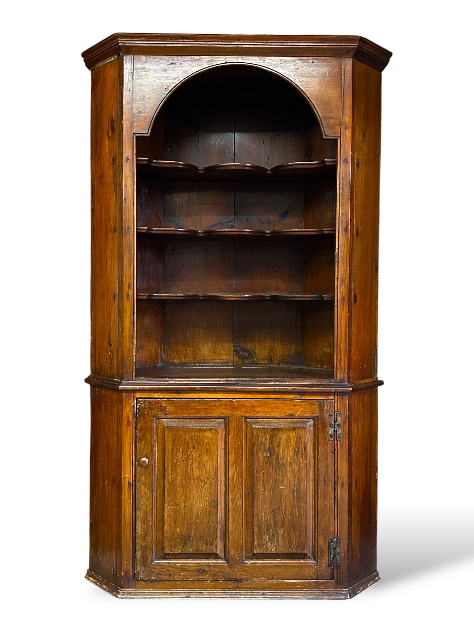 Antique Country-Style Open Corner Display Cabinet. (1 of 10)