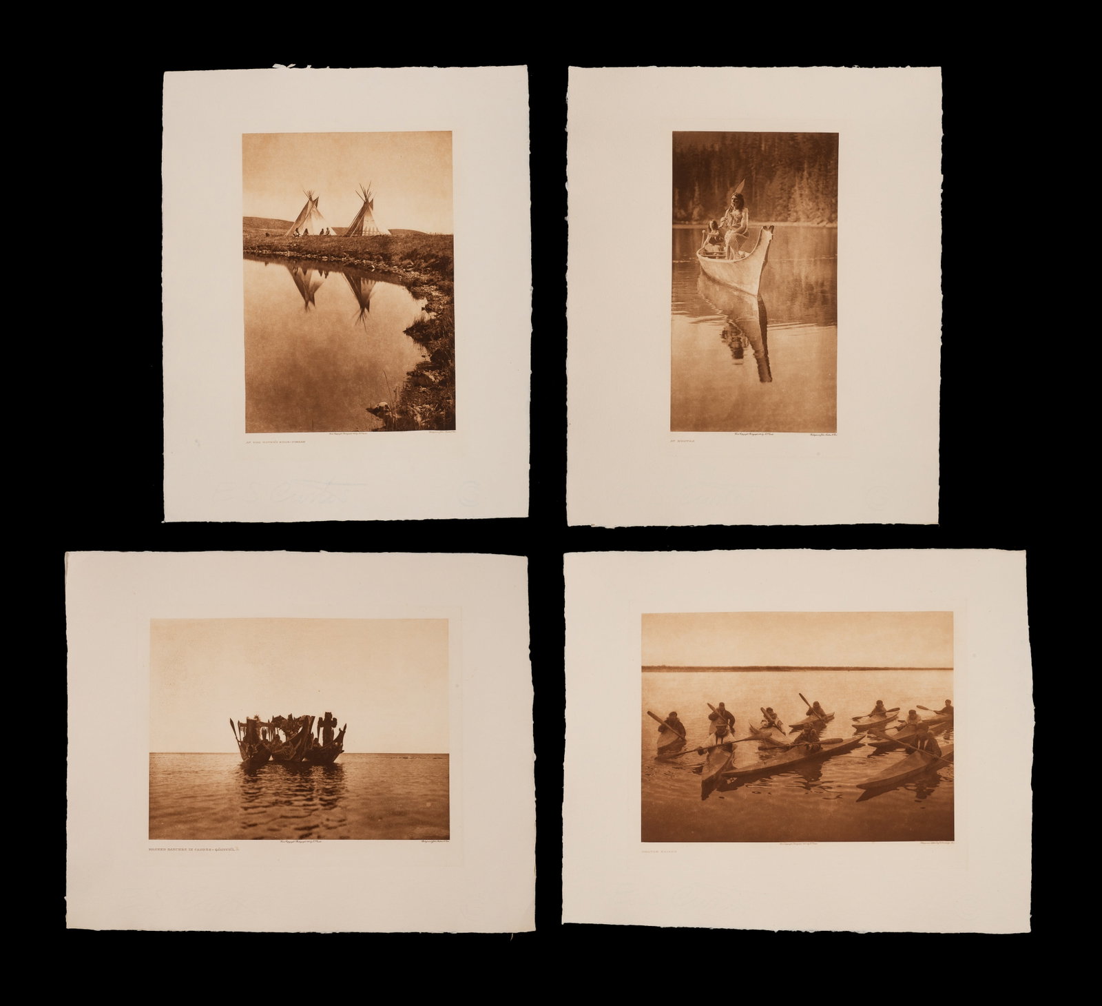 Lot of Four Edward Curtis Restrike Photogravures. (1 of 20)