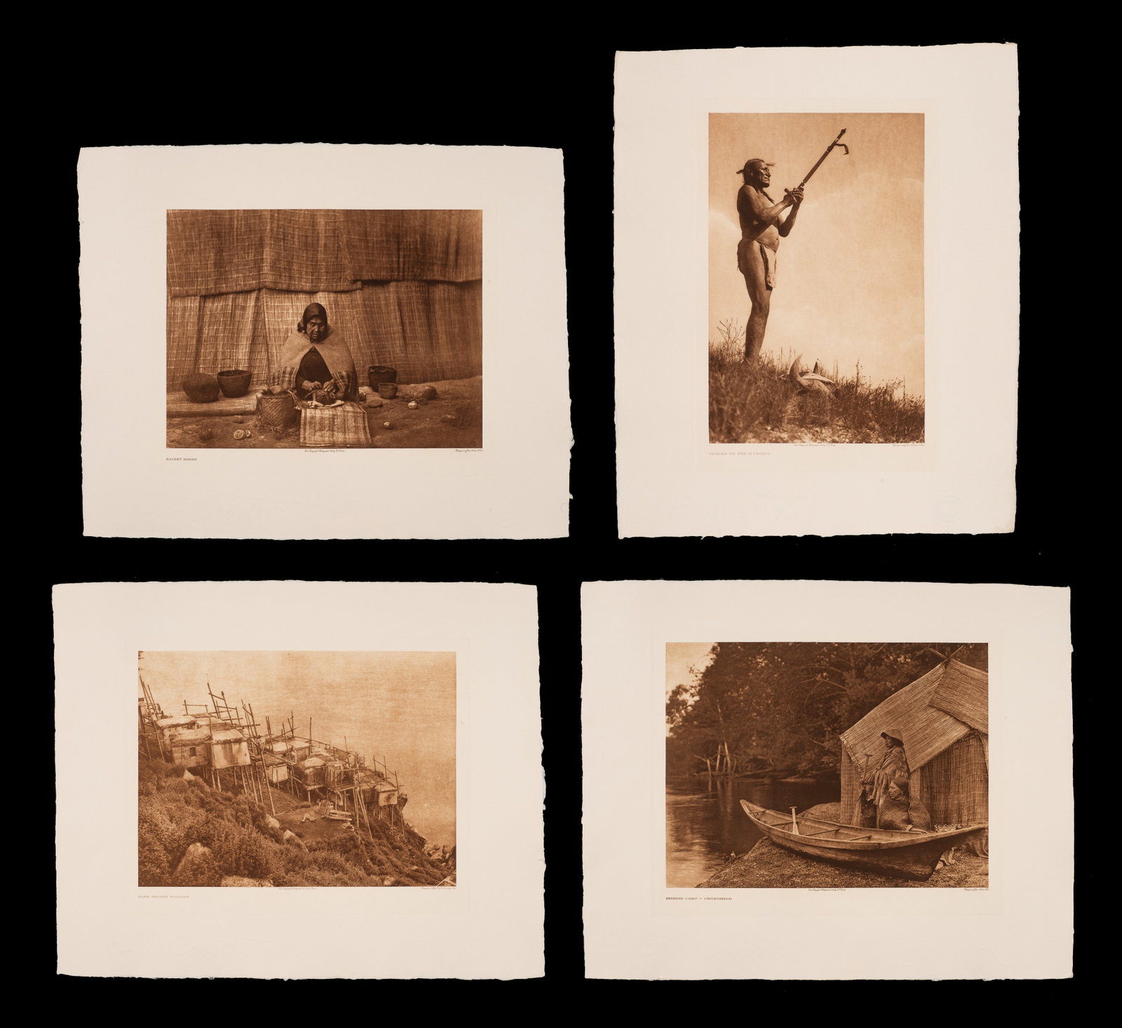 Lot of Four Edward Curtis Restrike Photogravures. (1 of 15)
