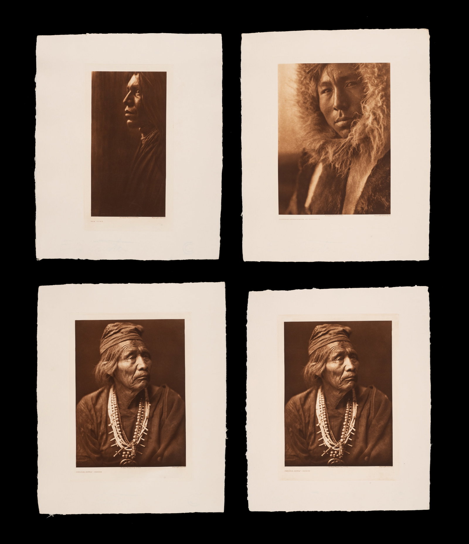Lot of Four Edward Curtis Restrike Photogravures. (1 of 15)