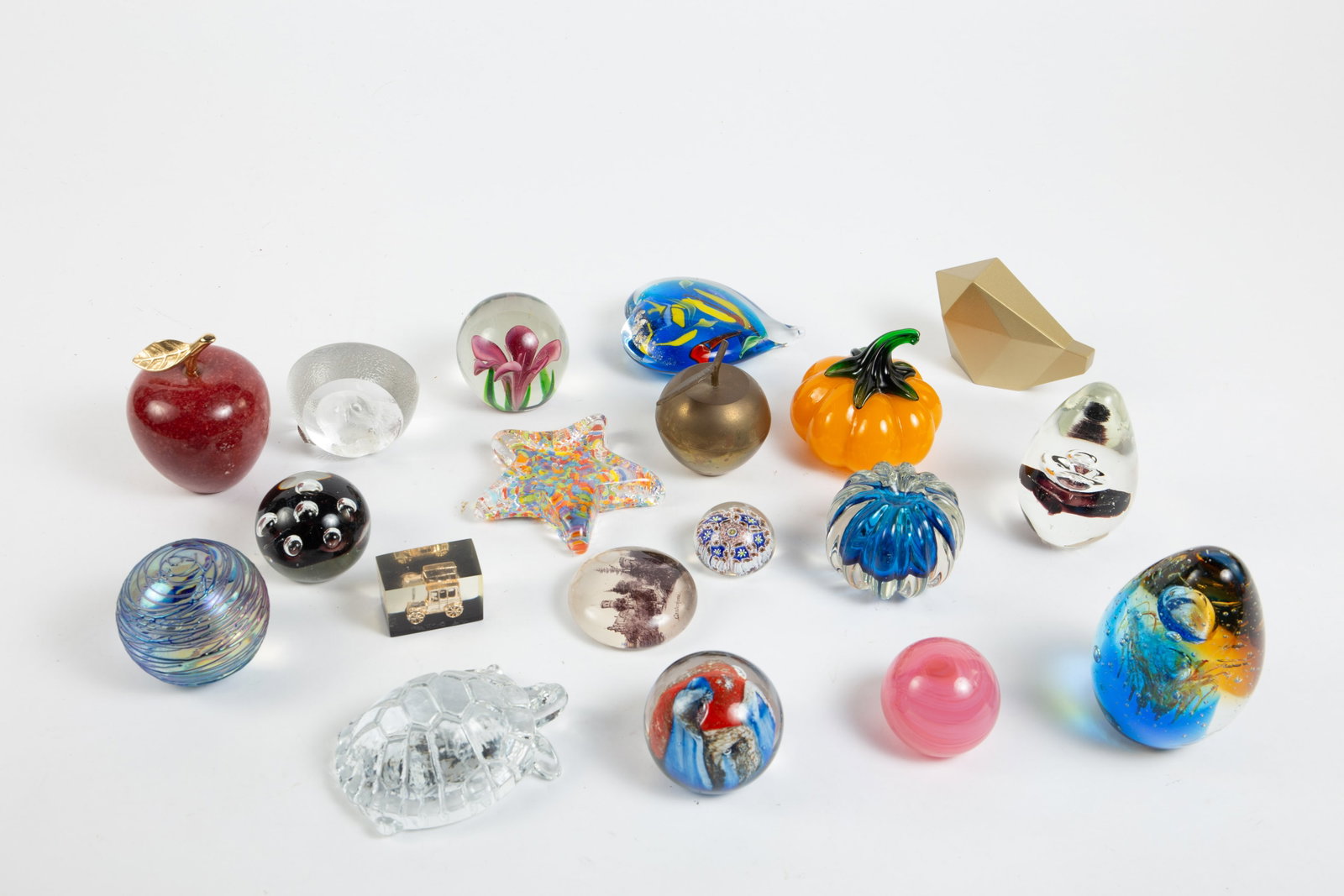 Lot of Art Glass and Other Paperweights. (1 of 12)
