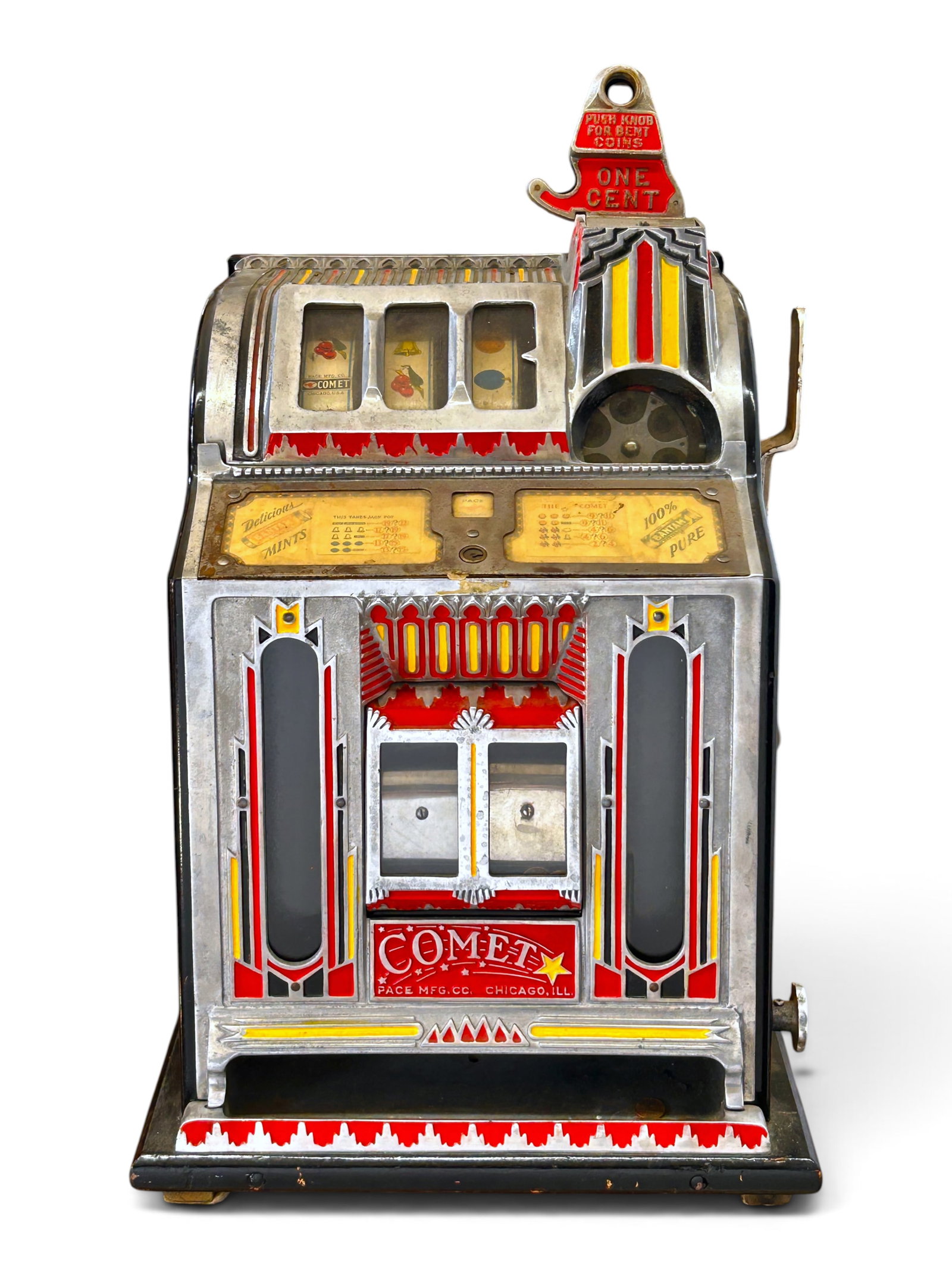 Pace Comet Vintage 1 Cent Slot Machine. - 2