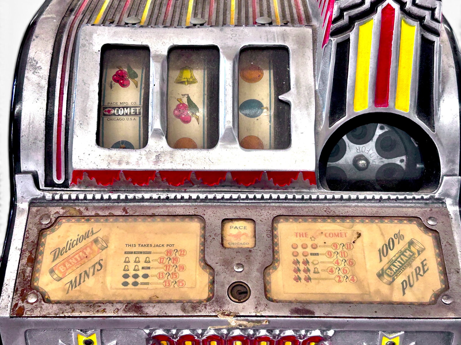 Pace Comet Vintage 1 Cent Slot Machine. - 5