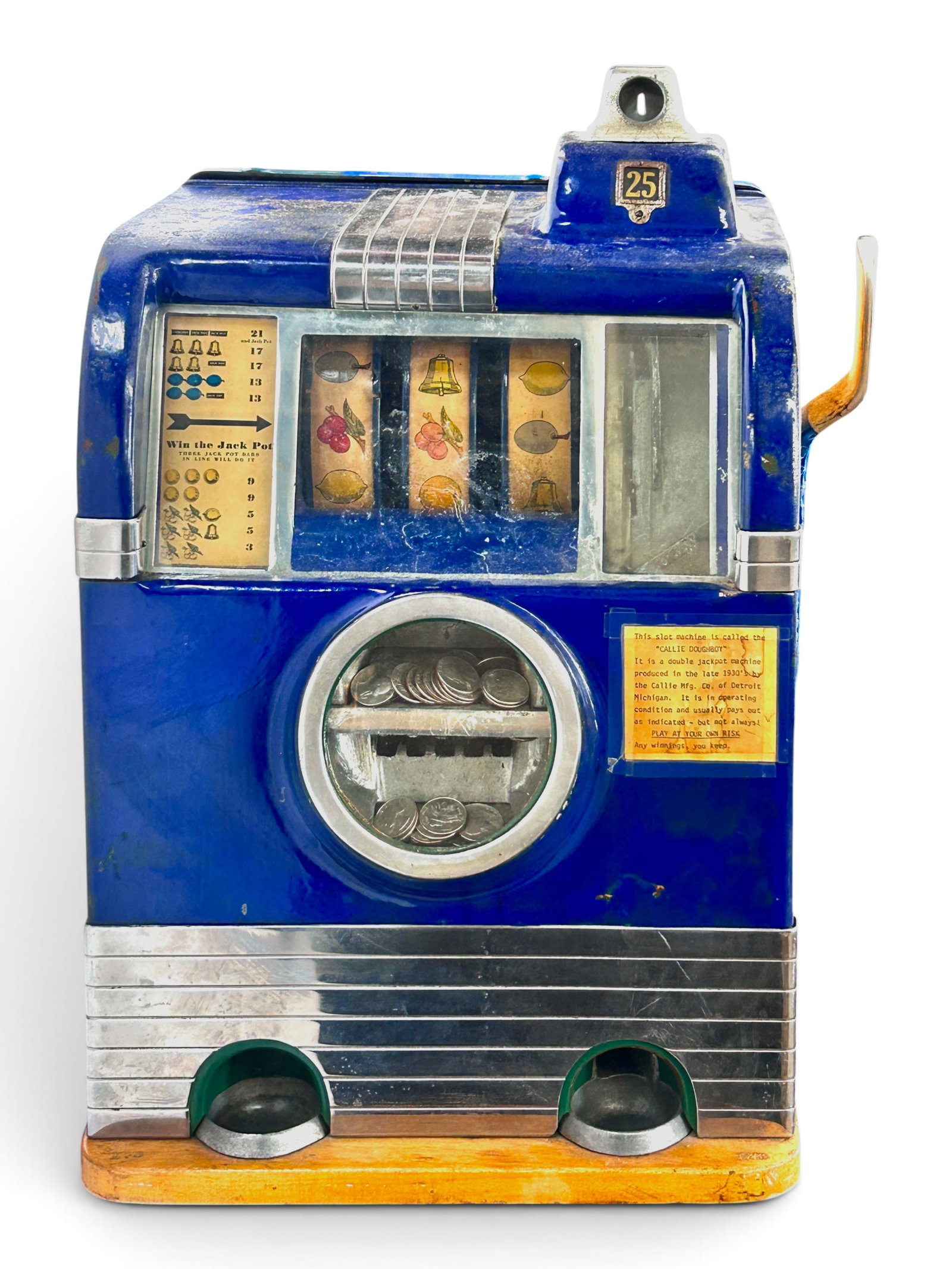 Caille Bros "Doughboy" 25 Cent Slot Machine. (1 of 12)