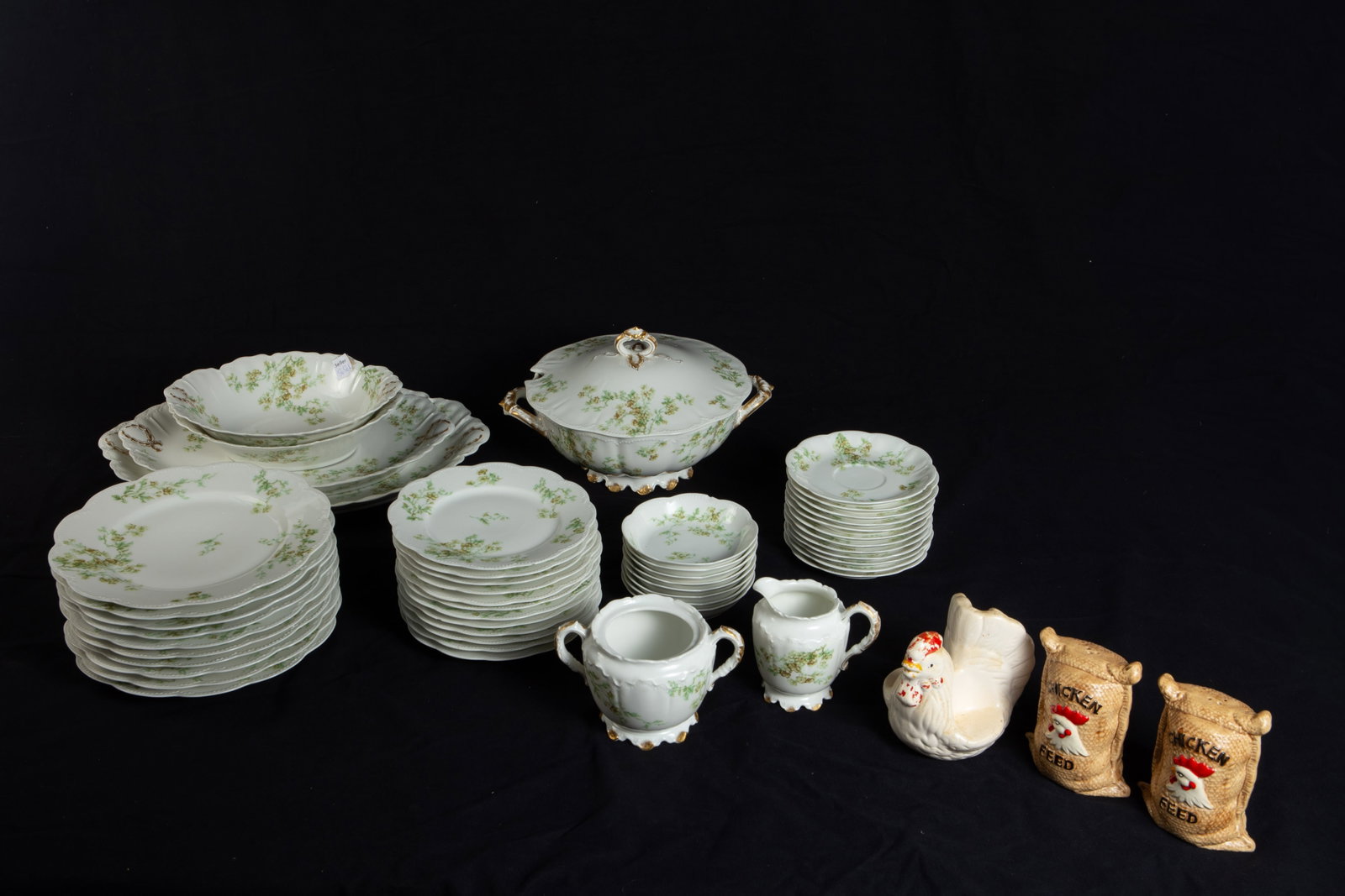 Haviland Limoges China Set w/ Flowers. (1 of 10)