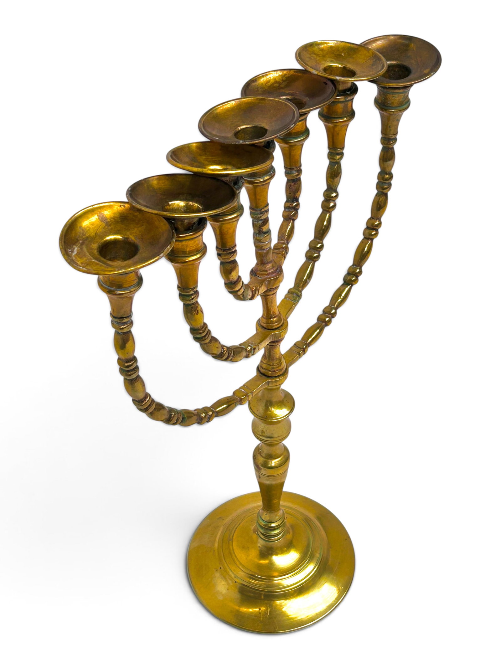 17" Bronze Temple Menorah. - 5