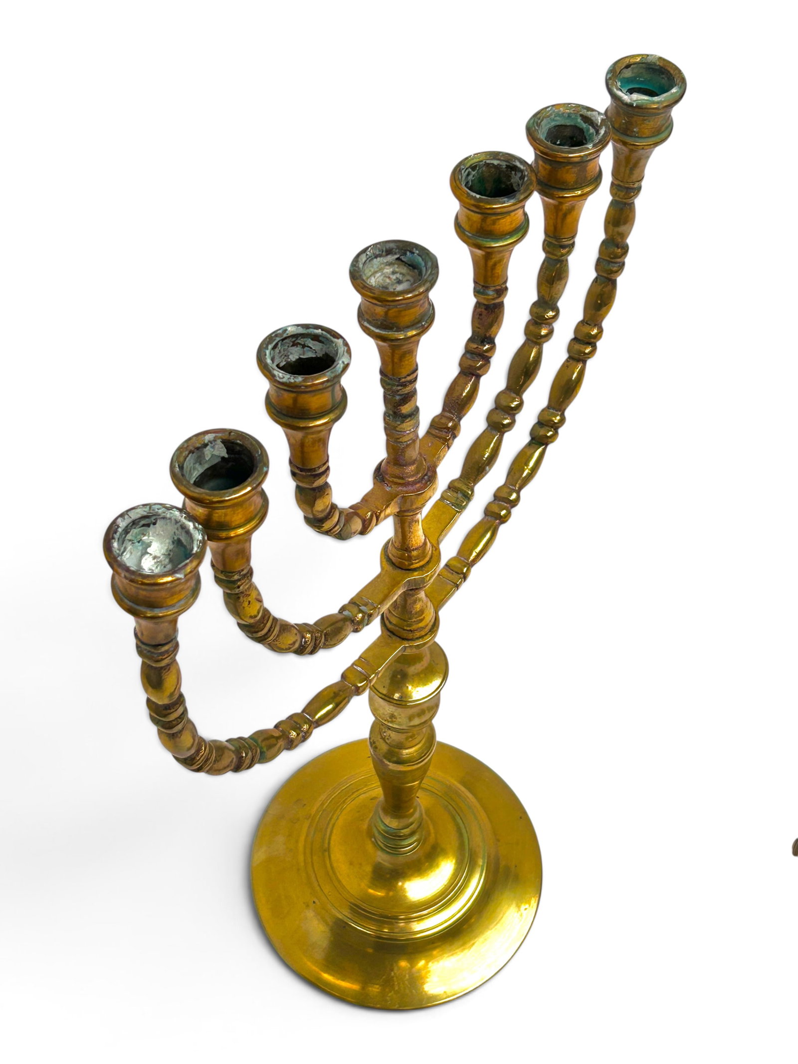 17" Bronze Temple Menorah. - 6