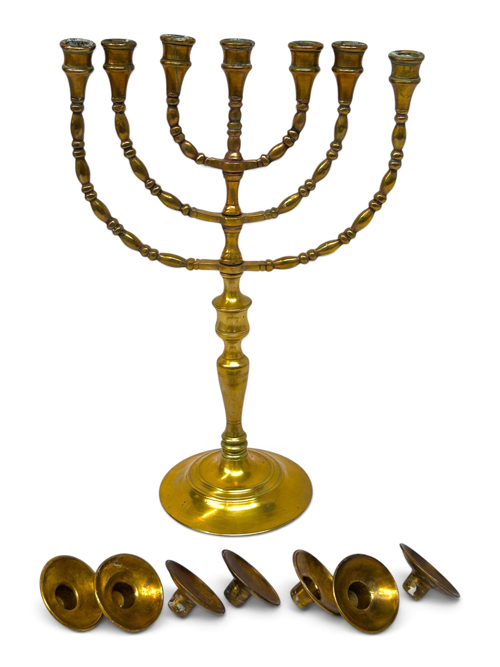 17" Bronze Temple Menorah. - 9