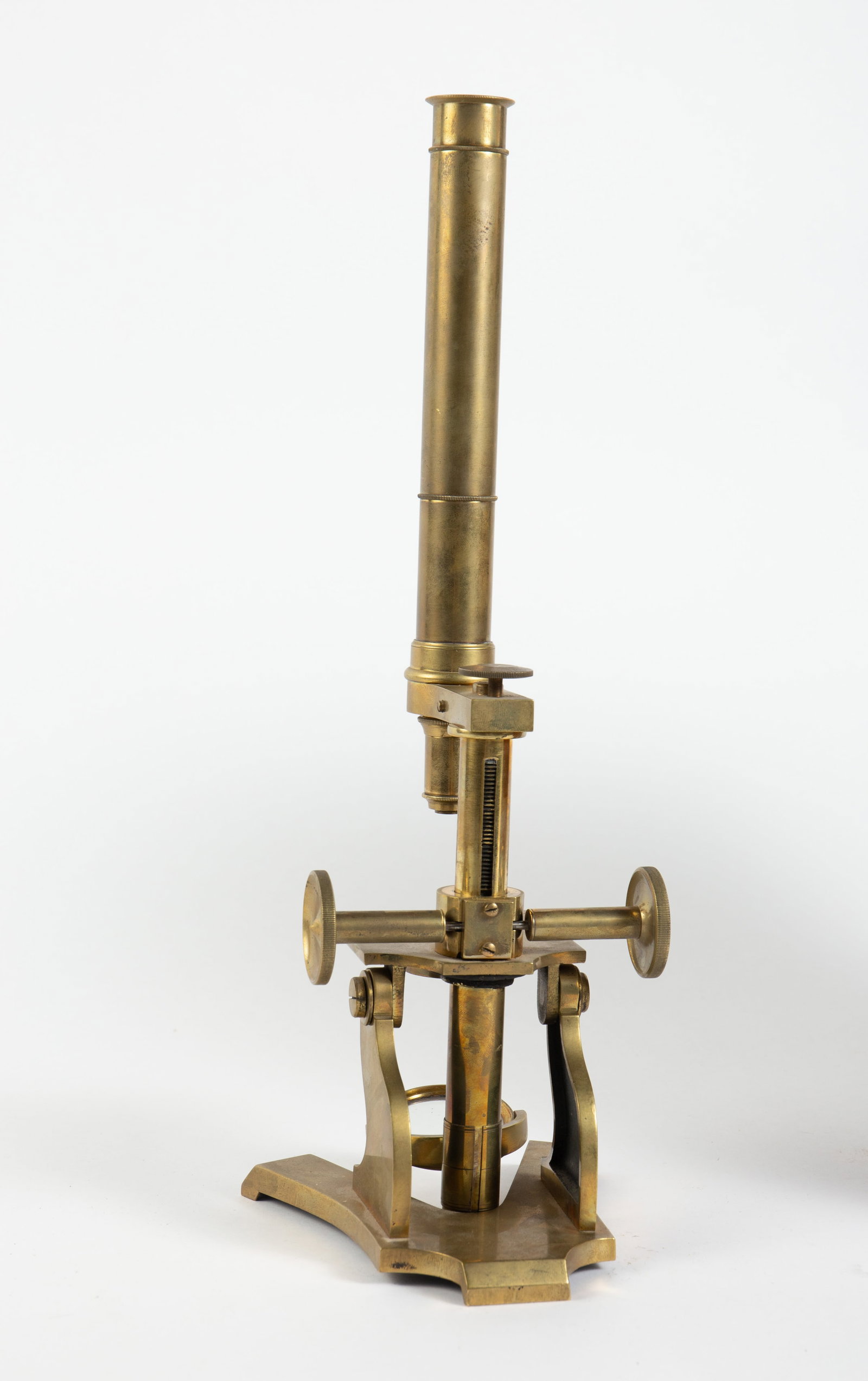 Antique Brass Compound Microscope. - 3