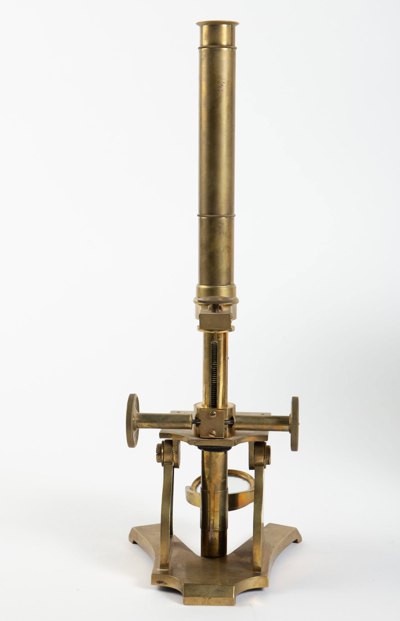Antique Brass Compound Microscope. - 4