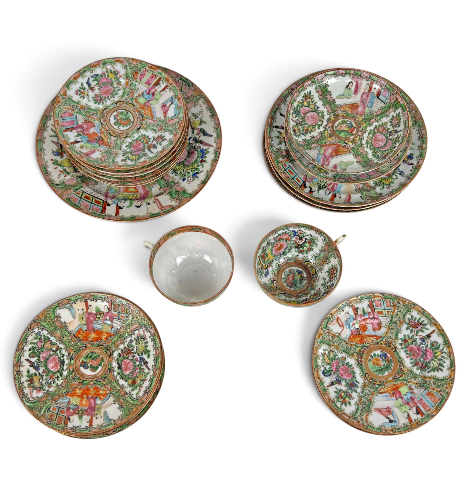 Lot of Chinese Rose Medallion Porcelain Items. (1 of 6)