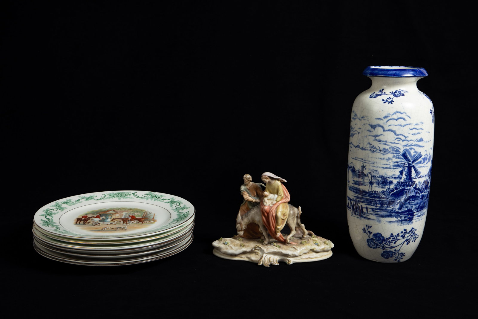 Lot: Royal Cauldon Plates, Borsato Figure, etc. (1 of 12)
