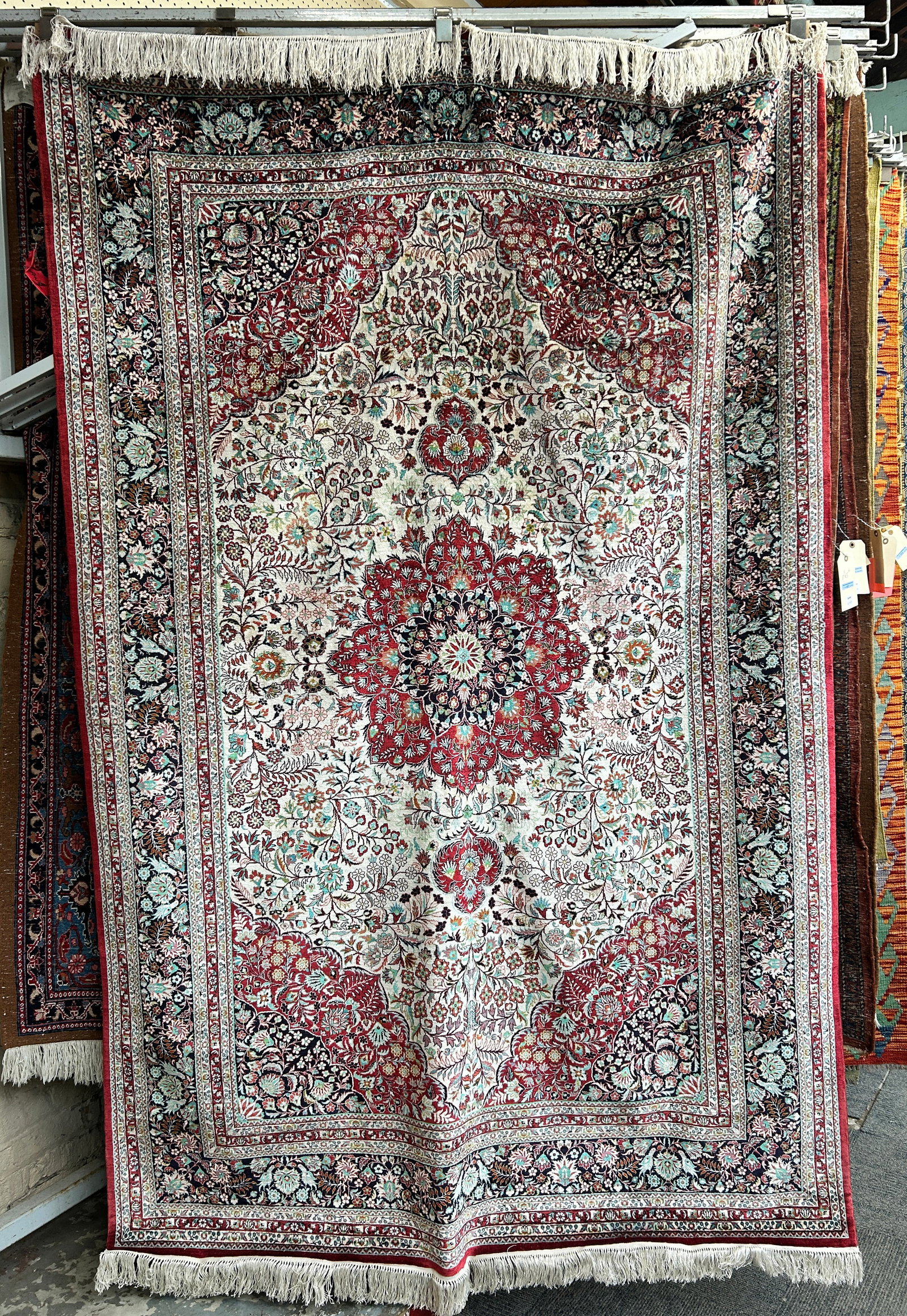 5' 6" x 8' 5" All Silk Tabriz ? Rug. (1 of 4)