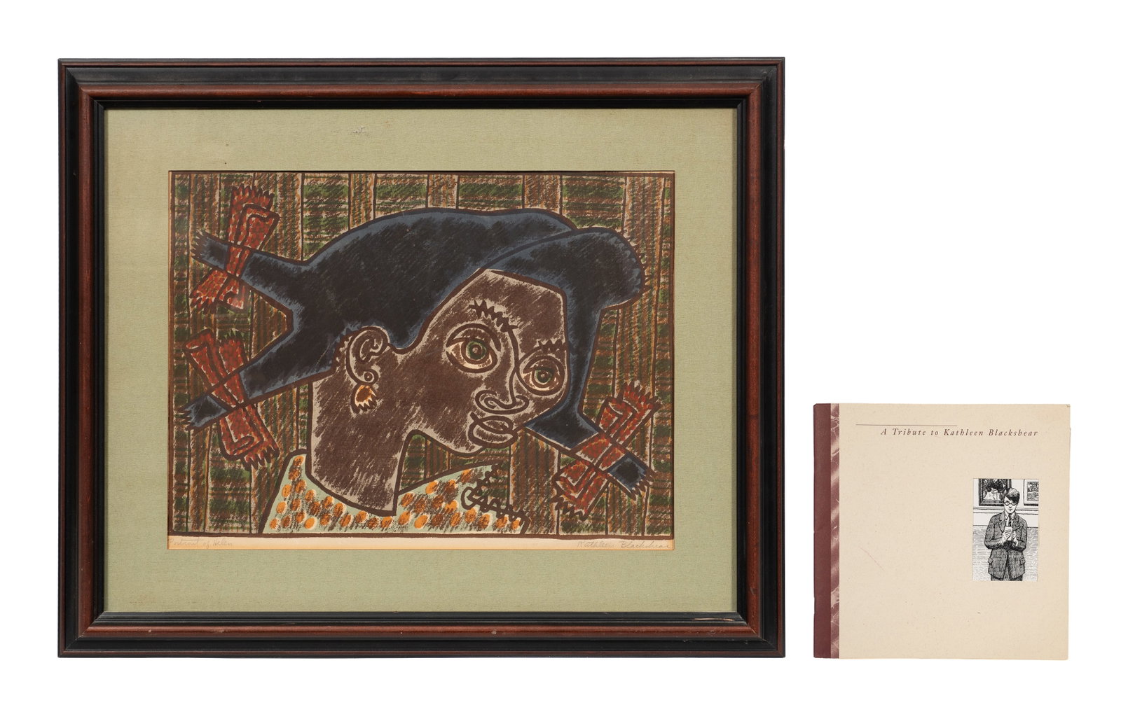Portrait of Helen, Kathleen Blackshear Screenprint: Artist(s): Kathleen Blackshear (American, 1897-1988). Medium: Screenprint in colors. Signature(s): Pencil signed and titled in its lower margin. Paperwork/Provenance: The screenprint comes with a smal