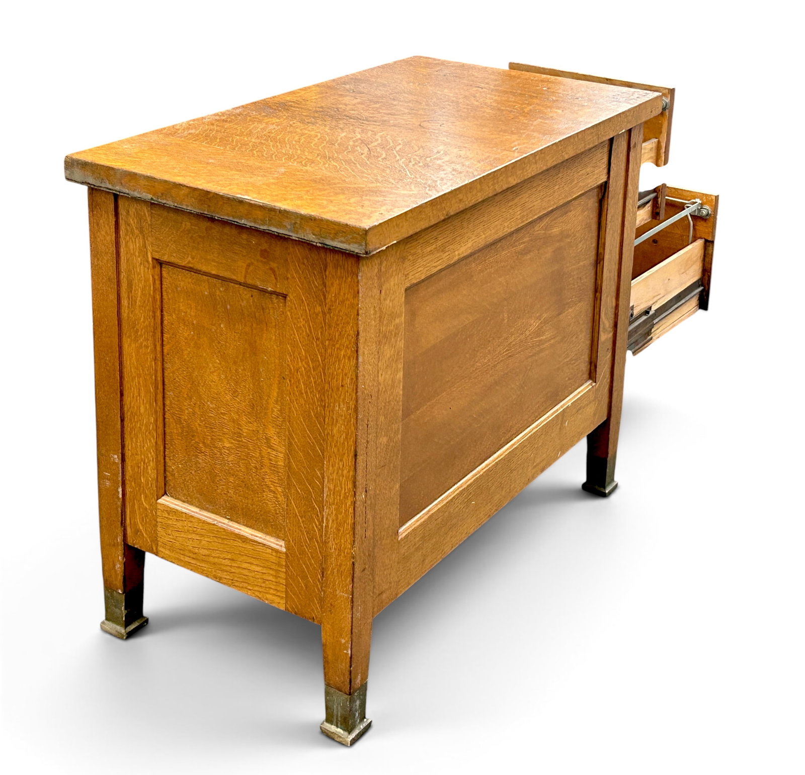Oak 2 Drawer File Cabinet. - 5
